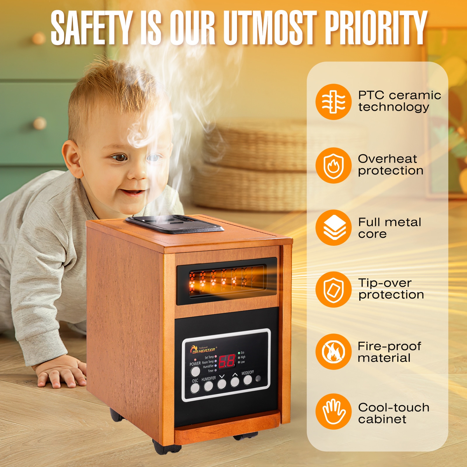 Dr. Infrared Heater DR-998 Portable-Electric-Heat - View #7