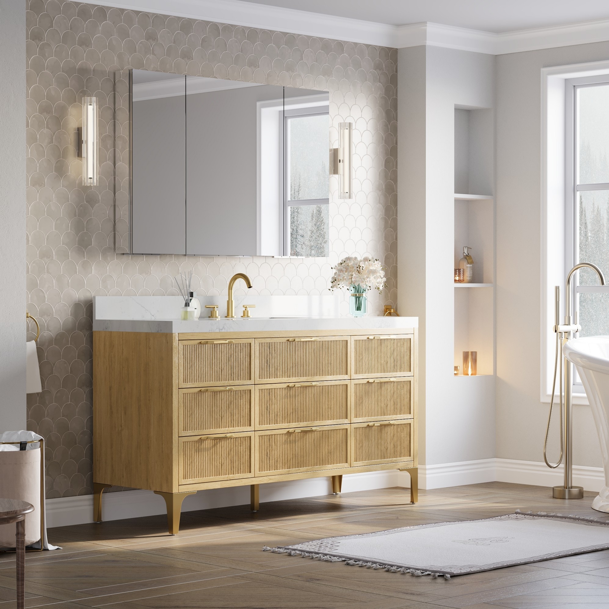 WELLFOR JRA12R24R12L32 Bathroom-Medicine-Cabinets - View #12