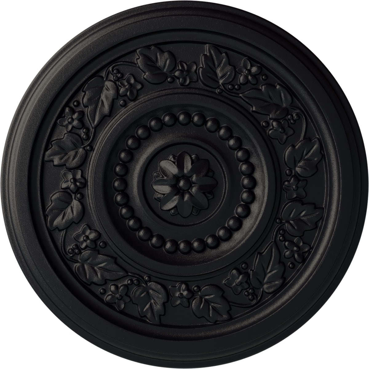 Ekena Millwork CM16MASGS Marseille 16.125-in W x 16.125-in L Painted Steel Gray Polyurethane Whole Ceiling Medallion