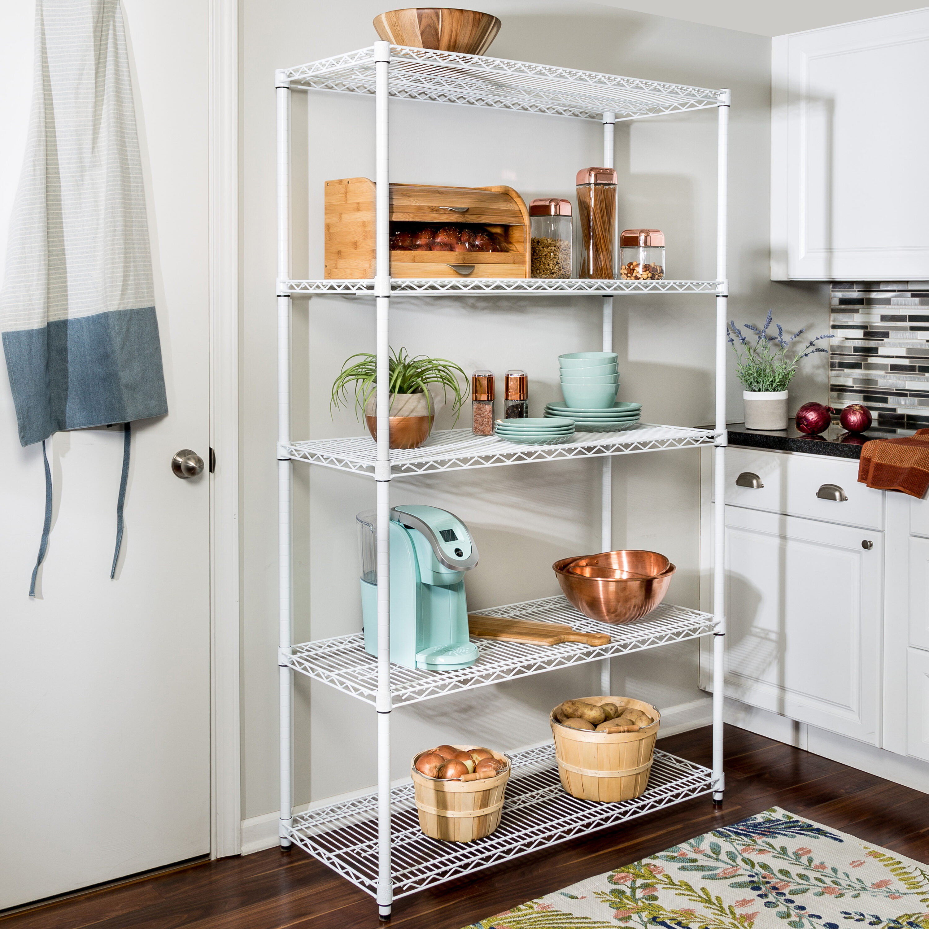 Honey-Can-Do Cabinet Organizer with Adjustable Shelf and Pull-Out Basket  Chrome SHF-09254 - Best Buy