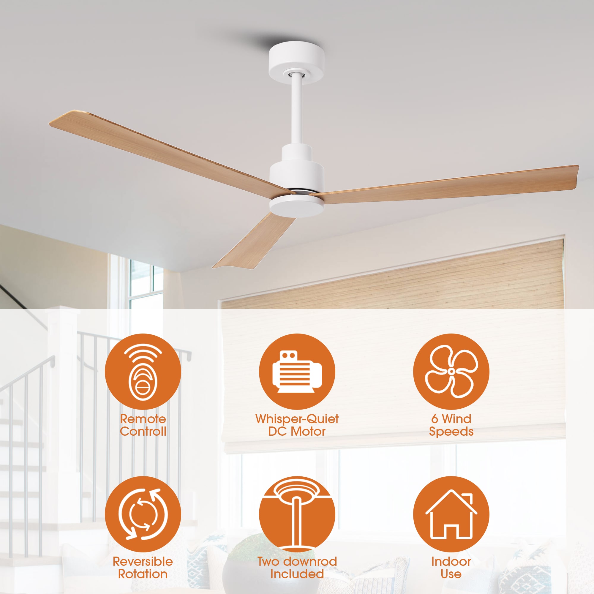 Parrot Uncle F6364WH110V Ceiling-Fans - View #6