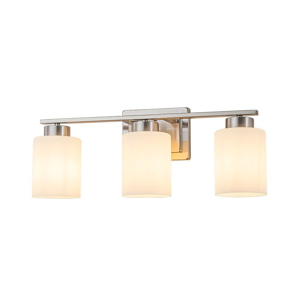 AloaDecor Lighting 21-in 3 Light Satin Nickel Modern/contemporary Bathroom Vanity light