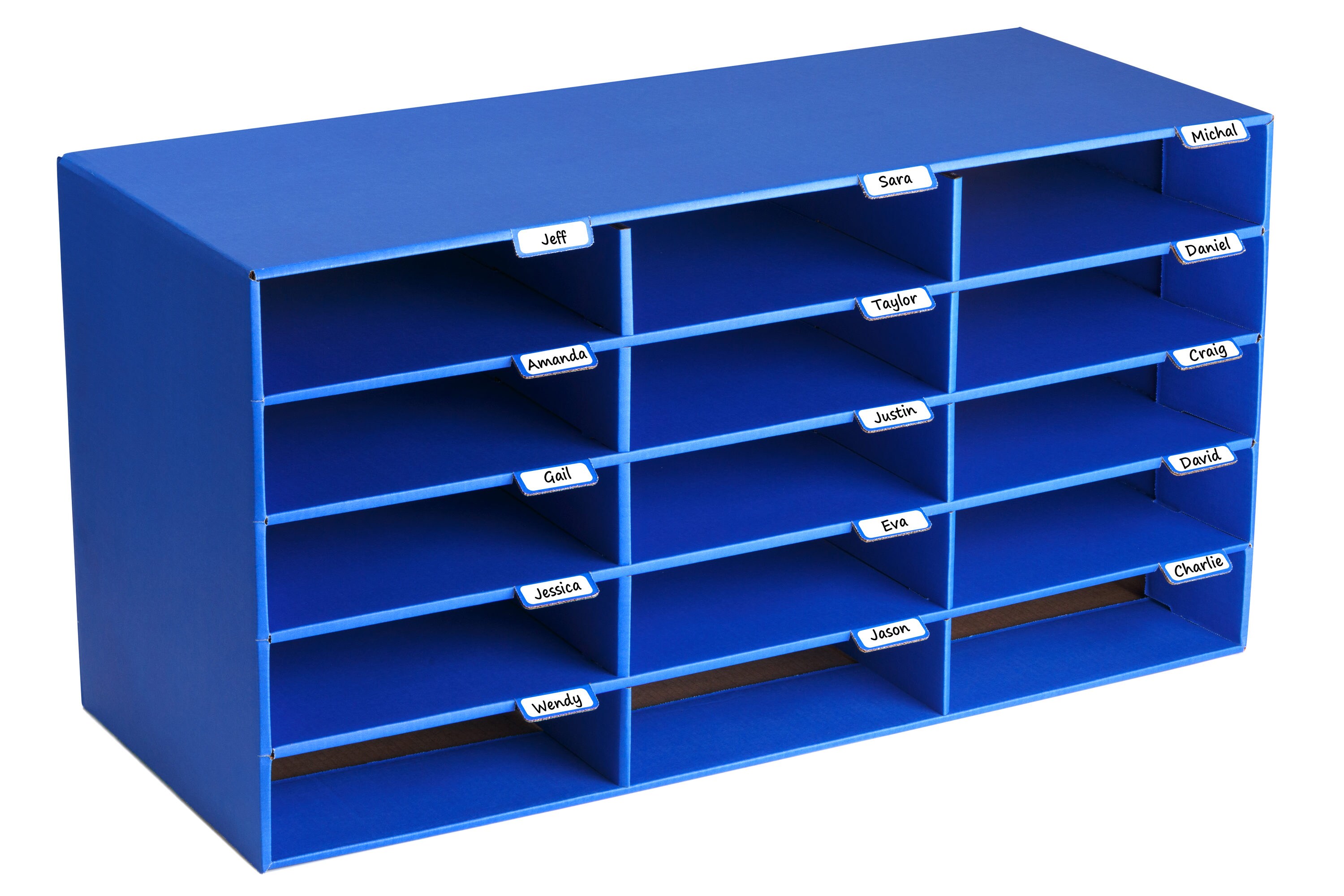 AdirOffice 501-15-BLU 15-slot Blue Classroom File Organizer