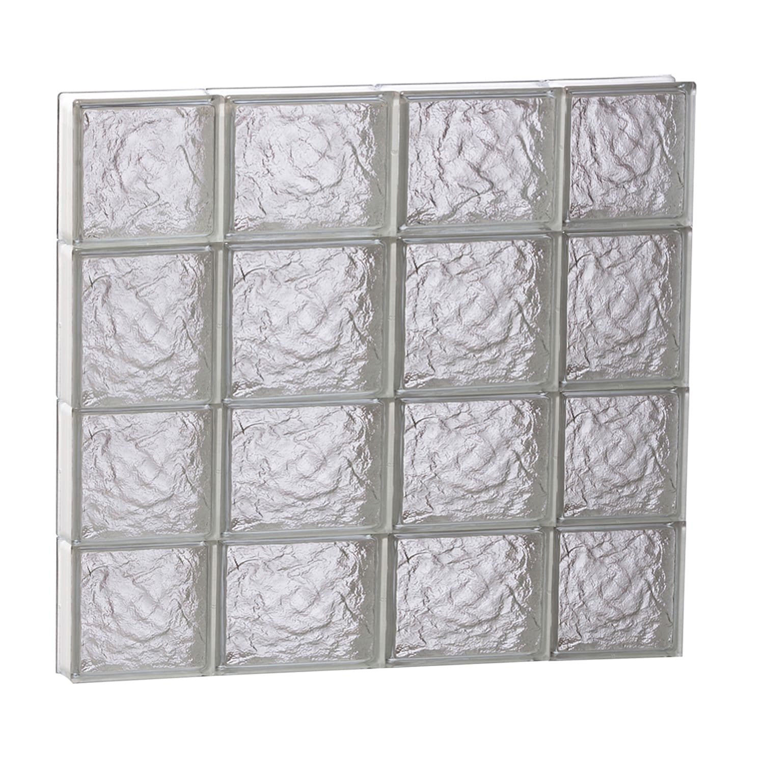 REDI2SET S2826IS Ice Glass 27-in x 25-in Frameless Replacement Glass Block Window
