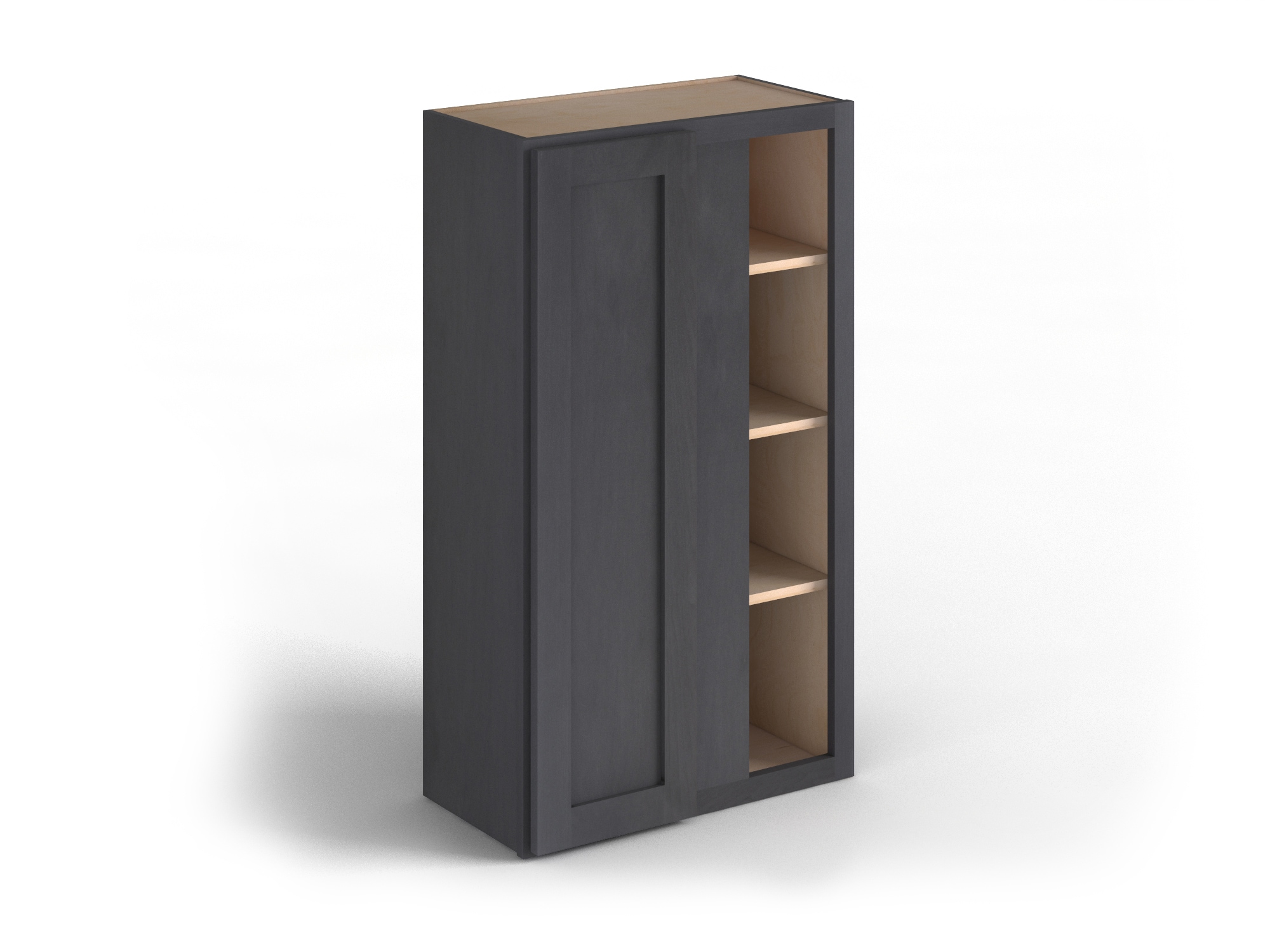 Valleywood Cabinetry Pure White 27-in W x 36-in H x 12-in D Pure White Birch Blind Corner Wall Ready To Assemble Plywood Cabinet (Flat Panel Shaker Style)
