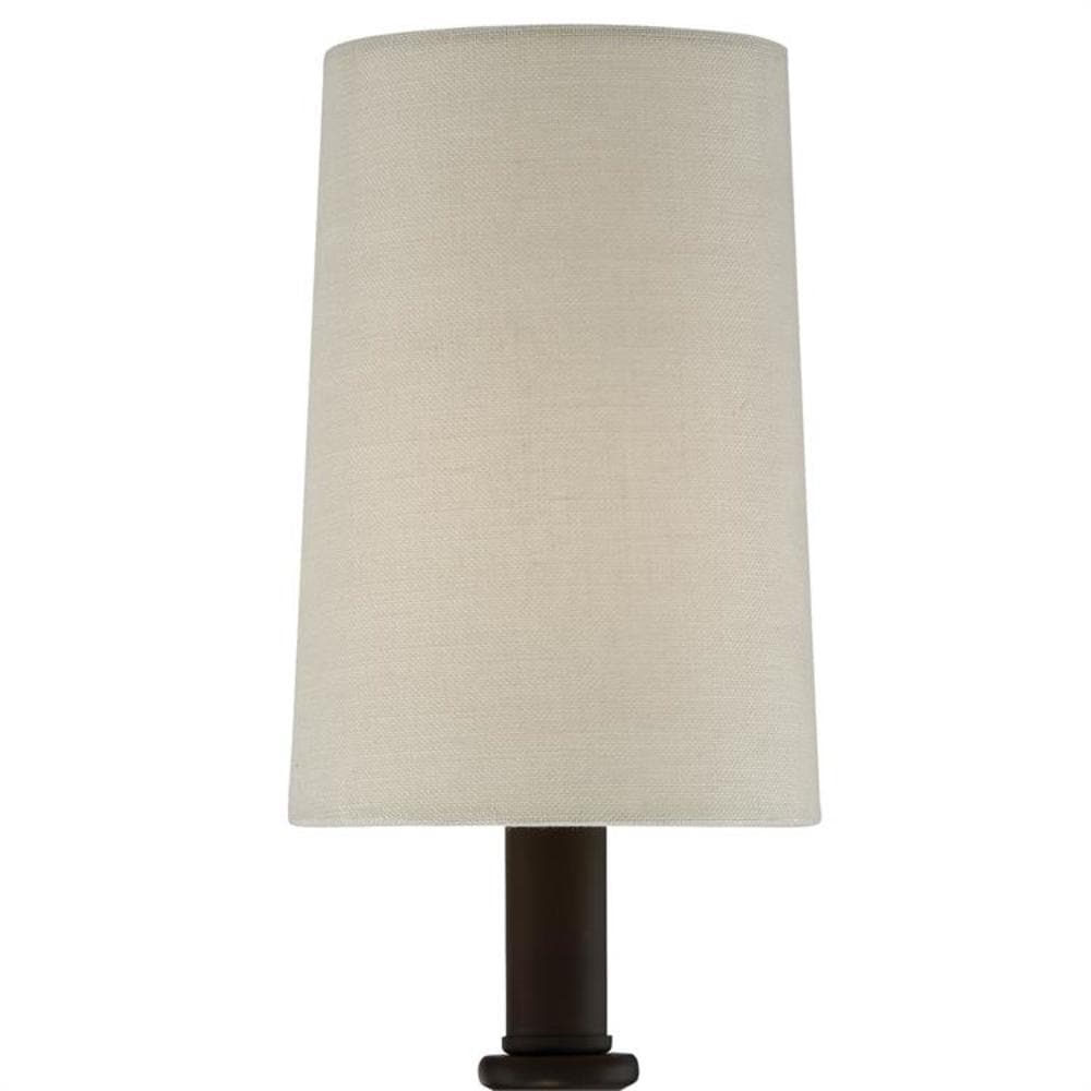 Sylvan Dark Bronze Dimmable Wall Sconce with Ivory Silk Shade