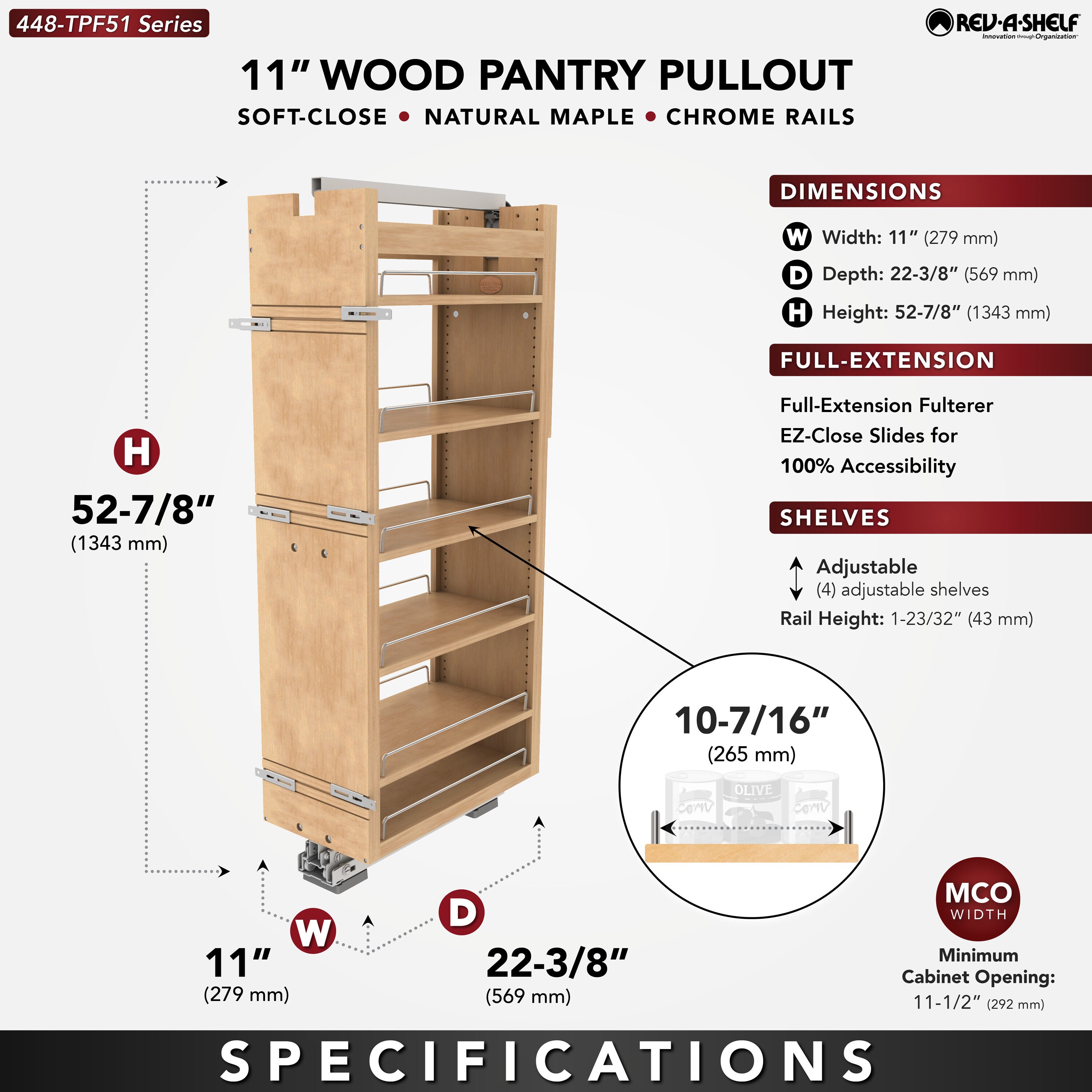 Rev-A-Shelf 448-TPF51-11-1 Pull-Out-Cabinet-Baskets - View #6