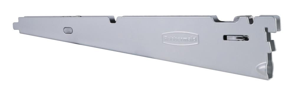 Rubbermaid FastTrack White Shelving Bracket (Common: 0.7-in x 2-in x 12-in;  Actual: 0.7-in x 2-in x 12.9-in) in the Wire Closet Hardware department at