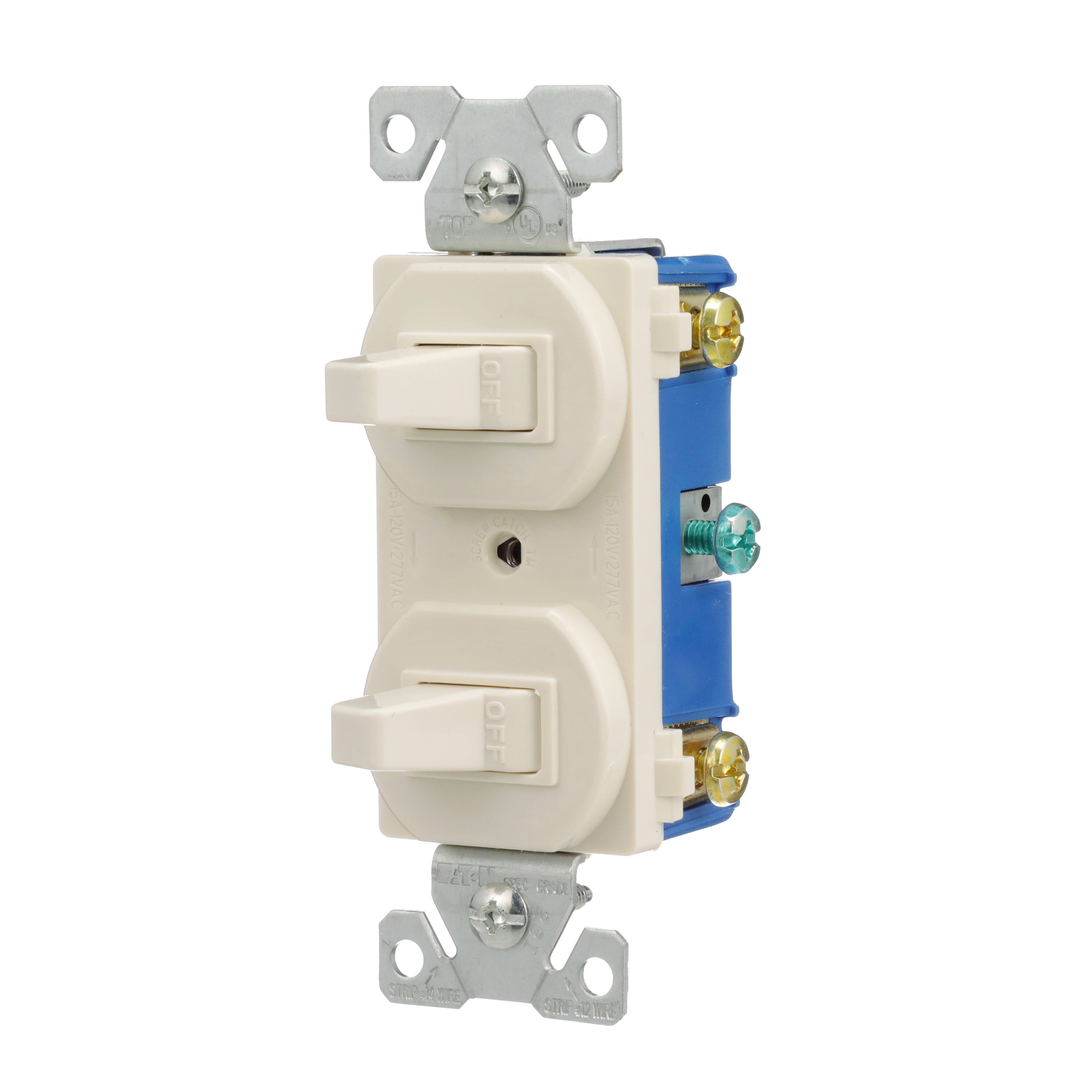 Eaton 15-Amp Single-Pole Combination Light Switch, Light Almond in the ...