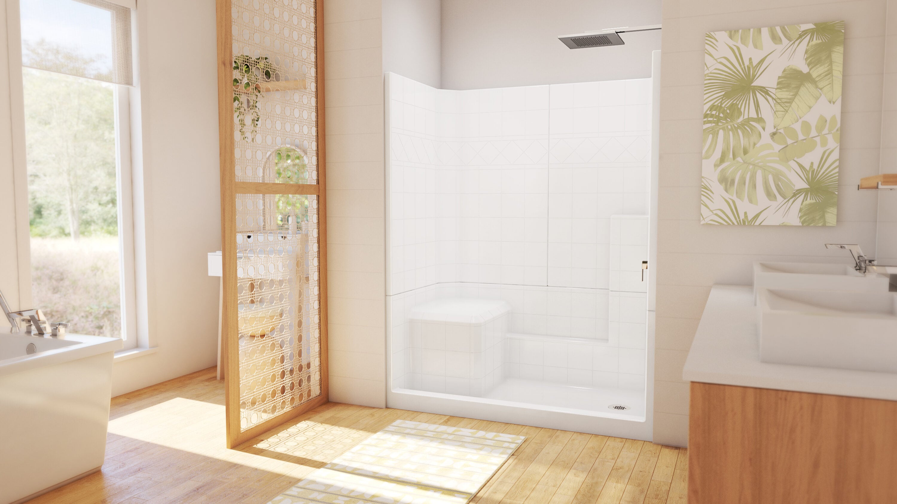 Laurel Mountain LM6032SH1S3PLWM1 Alcove-Shower-Kit - View #5