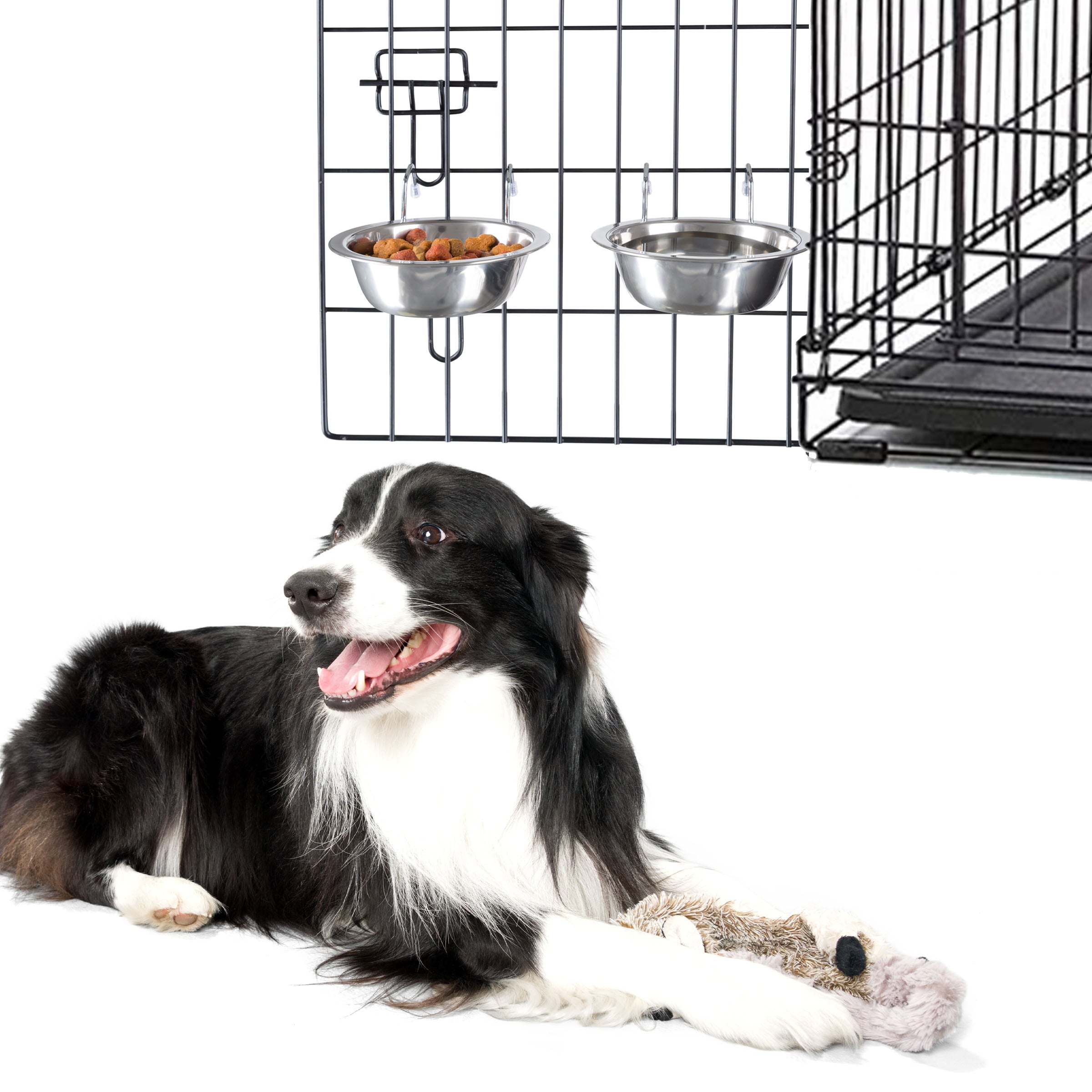 PETMAKER 549386BEY 20-oz. Stainless steel Dog/Cat Bowl set 2 Bowls
