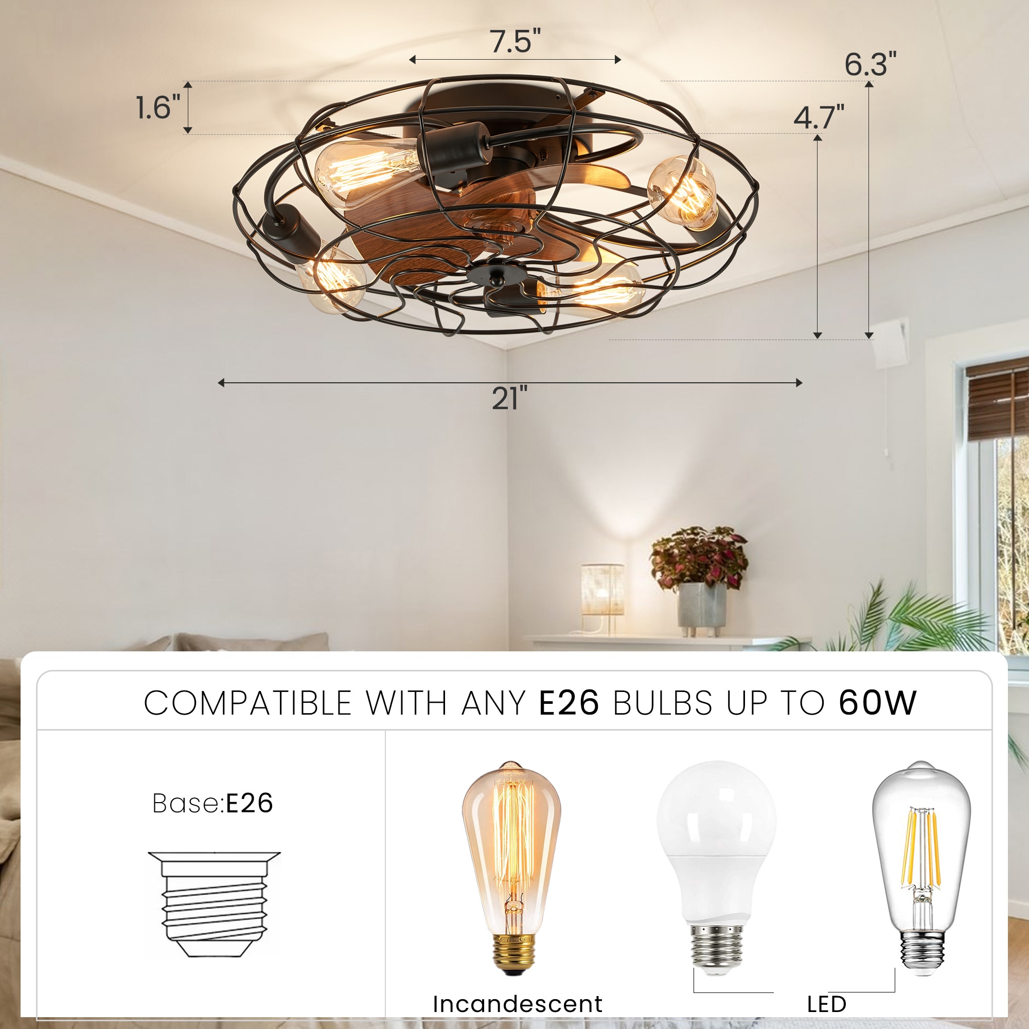 Antoine DCLW028 Ceiling-Fans - View #5