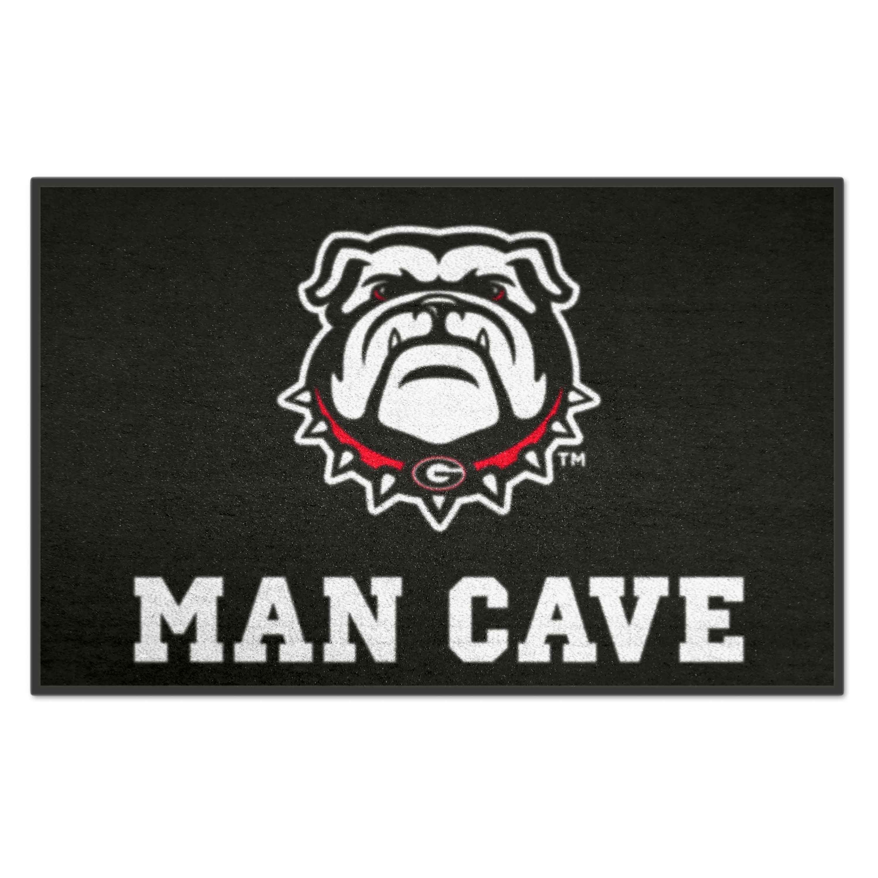 FANMATS 22875 Georgia Bulldogs 2-ft x 3-ft Black Nylon Rectangular Indoor or outdoor Decorative Sports Door mat