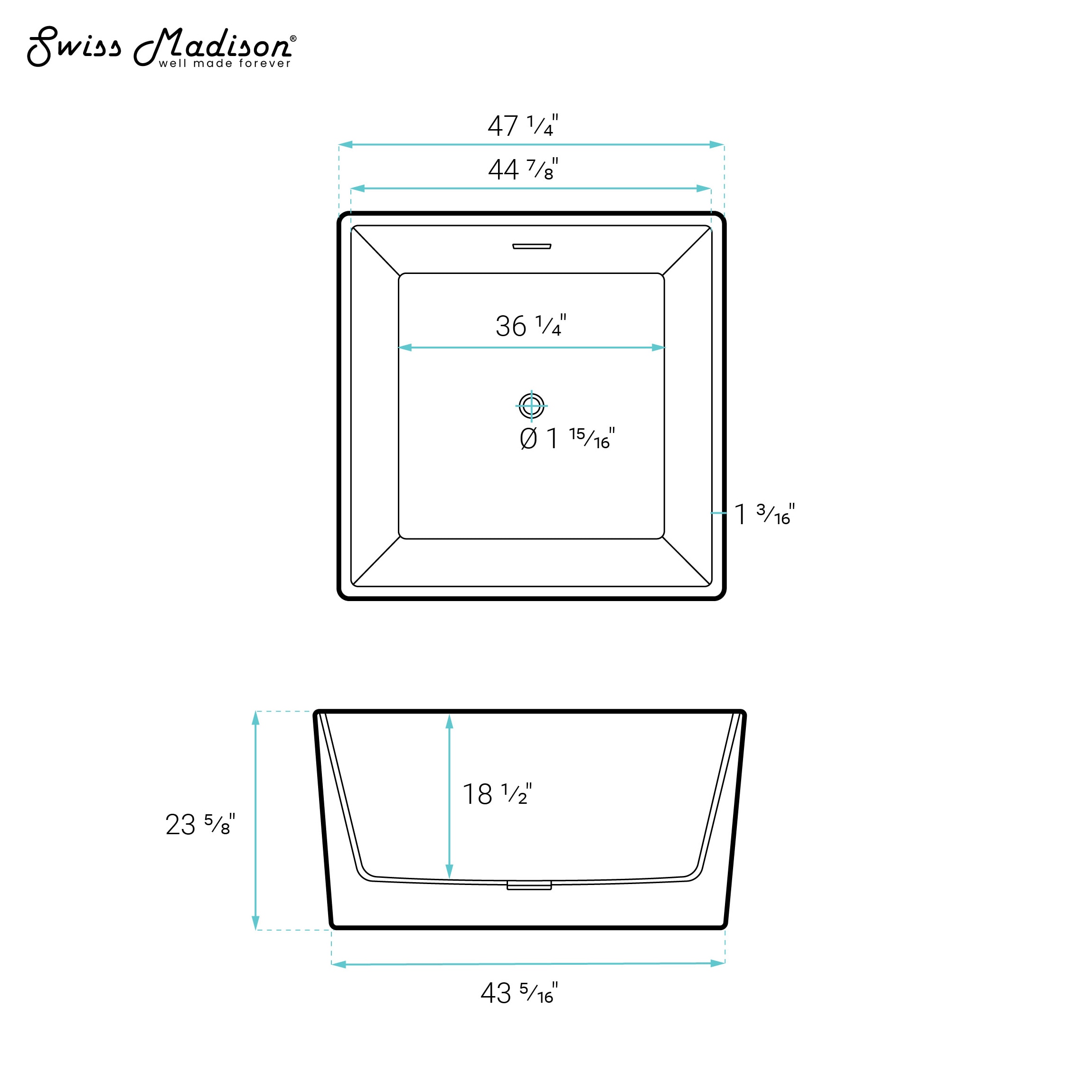 Swiss Madison SM-25-FBLAU03WH bathtubs - View #8