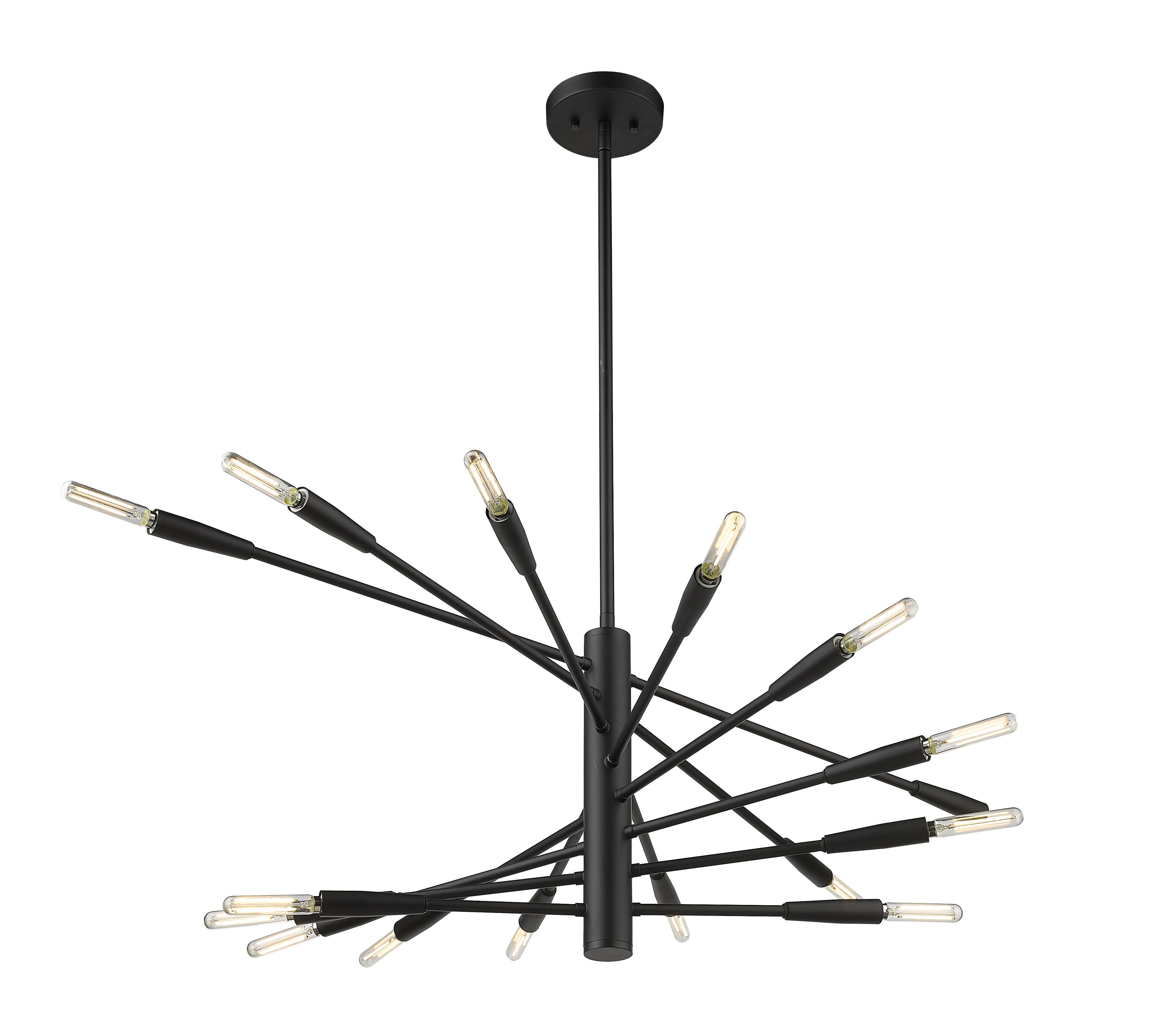 Ascension Matte Black 16-Light Adjustable Arm Chandelier