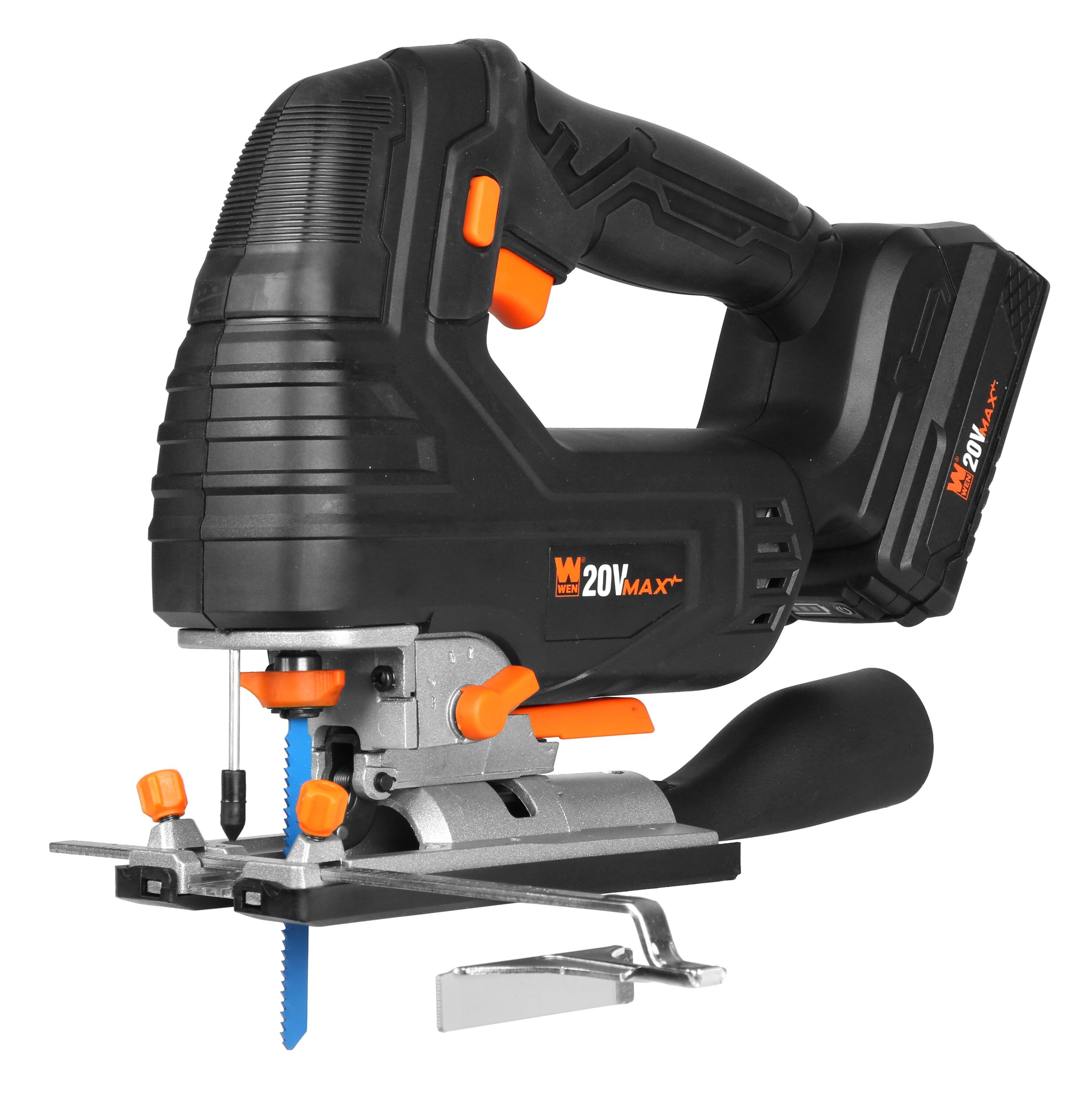 WEN 20V Max 6.5-Inch Cordless Circular Saw with 4.0 Ah Lithium-Ion Battery and Charger