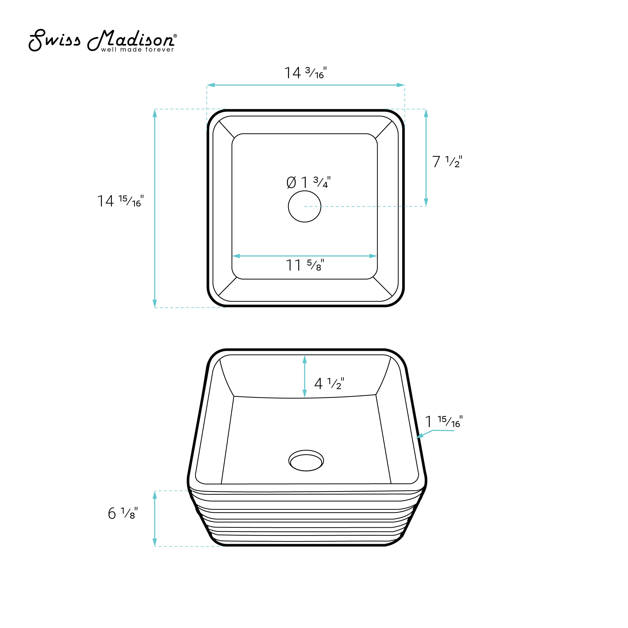 Swiss Madison SM-25-VSNNC04WH Bath-Sink - View #6