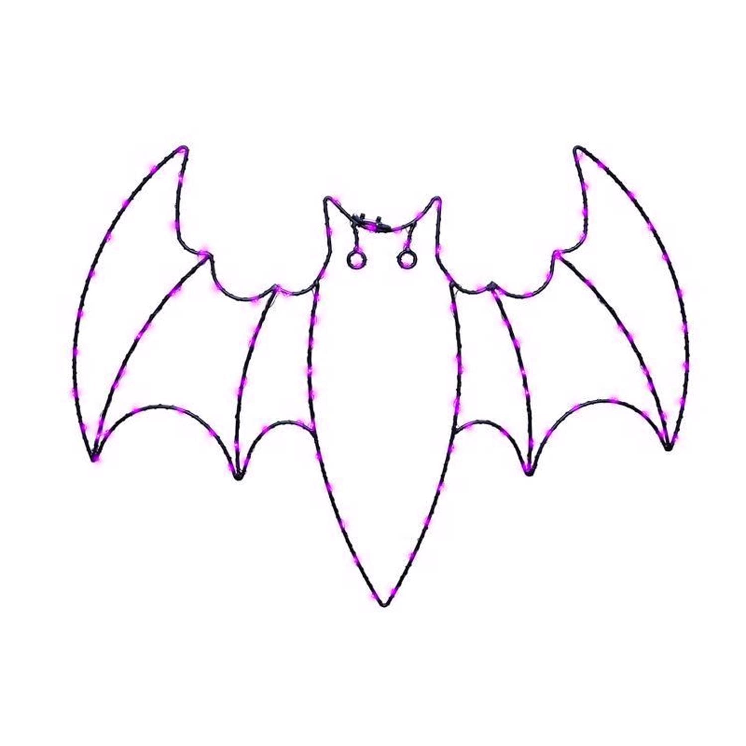 Celebrations  Purple 120 ct 15 in. LED Prelit Illuminated Bat Halloween Decor