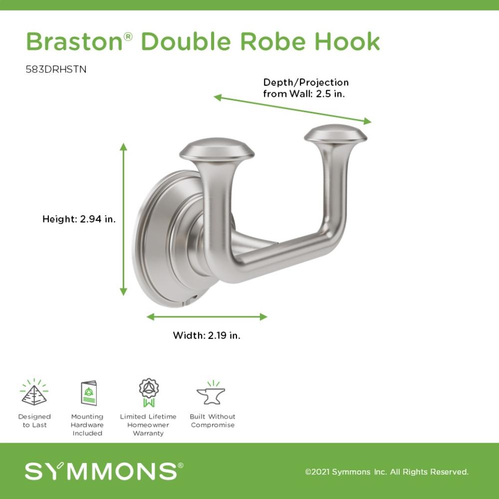 Symmons 583DRHSTN Robe-Hooks - View #2