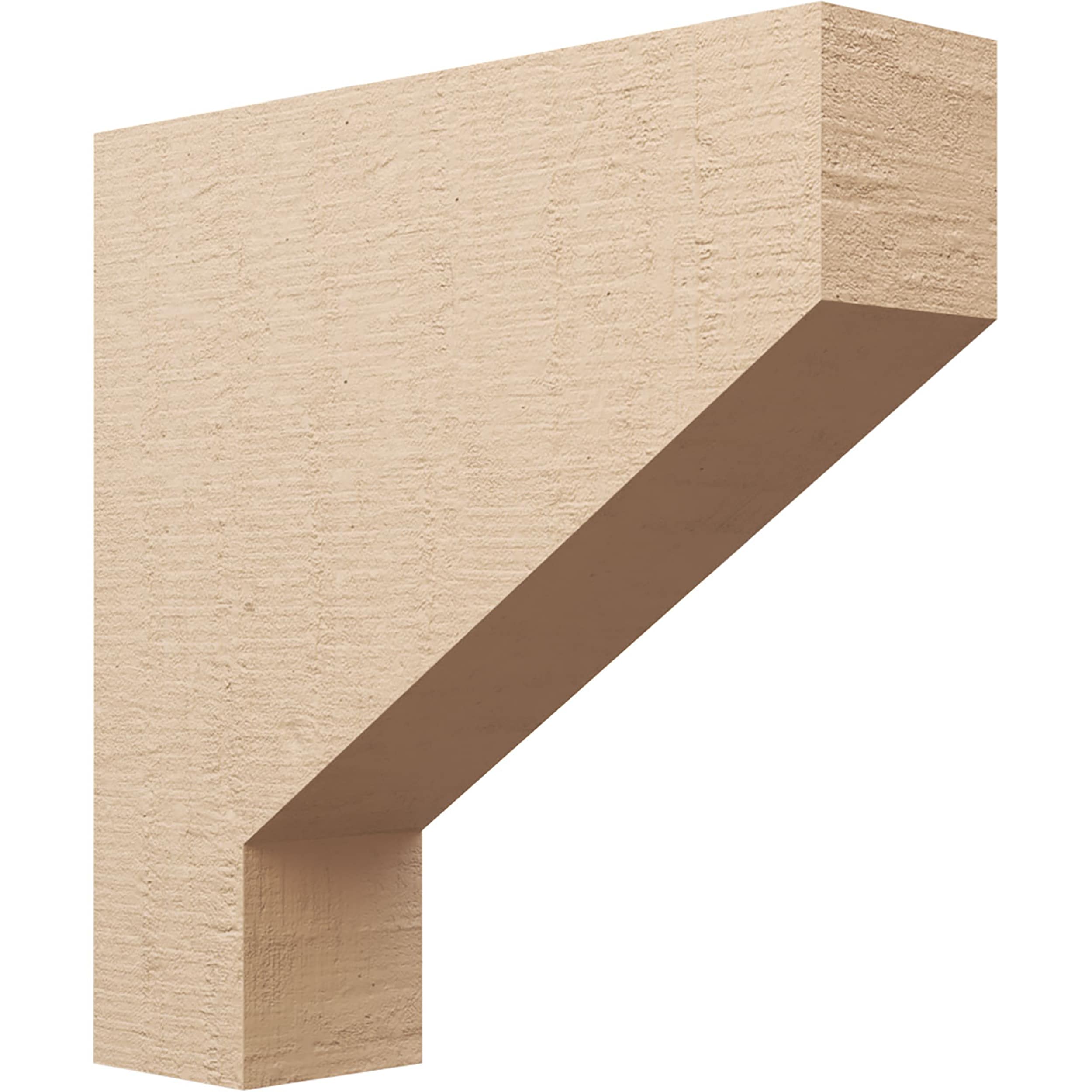 Ekena Millwork CORU09X36X36CLERCPR 9-in x 36-in x 36-in Rough Cedar Woodgrain TimberThane Primed Urethane Paintable/Stainable Corbel