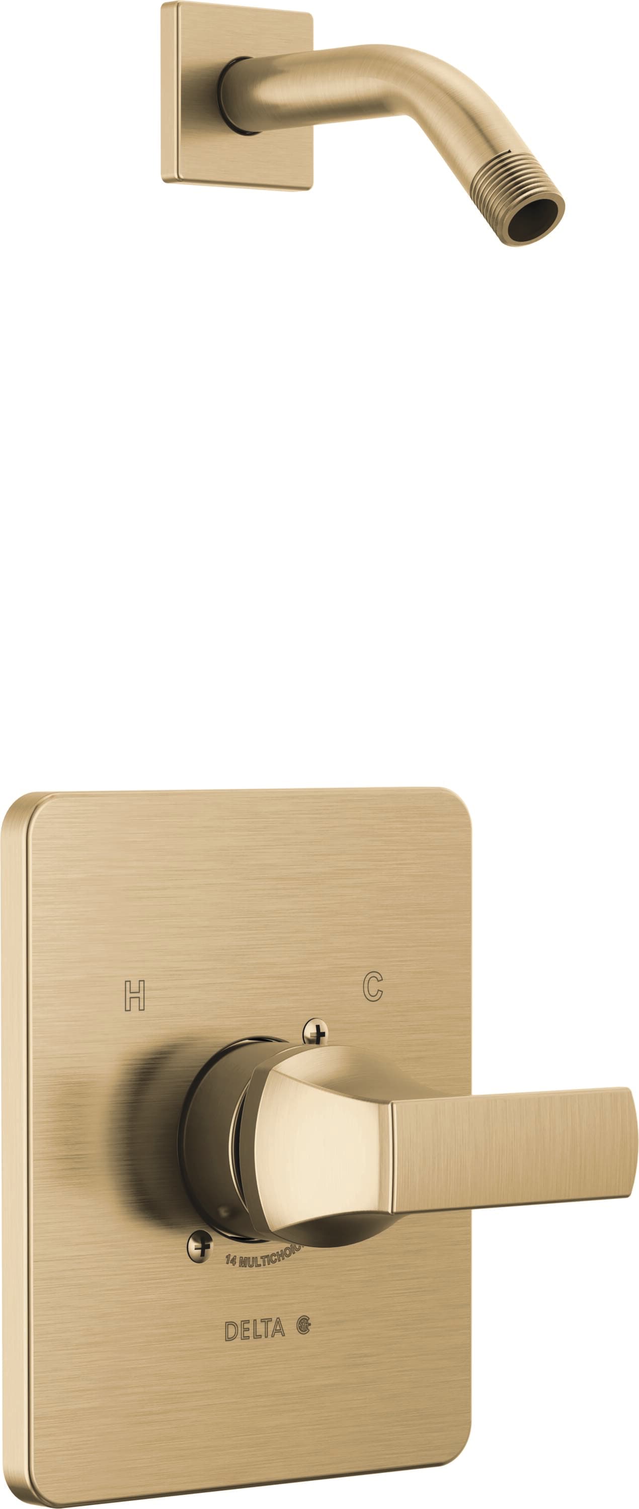 Delta T14237-CZLHD Velum Champagne Bronze 1-handle Sold separately Bathtub and shower Faucet