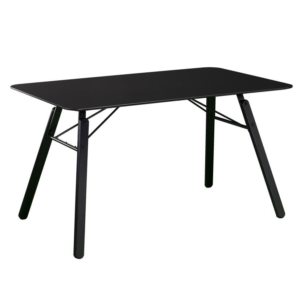 Holly & Martin DN0681 Dinniman Black Contemporary/Modern Dining Table, Composite with Black Wood 53.25-Inches L x 29.25-Inches H