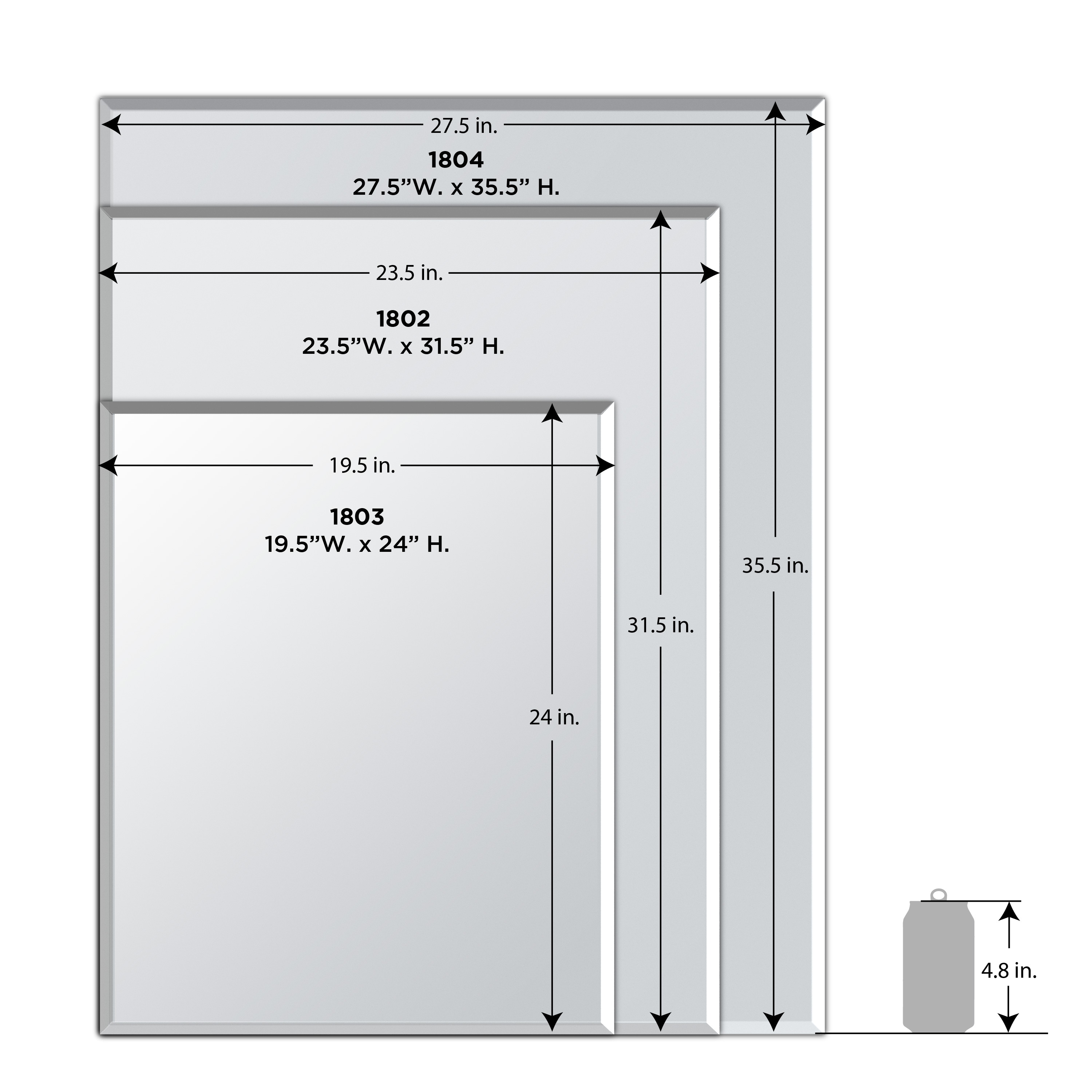 Gatco 1802 Framed-Bath-Mirrors - View #5