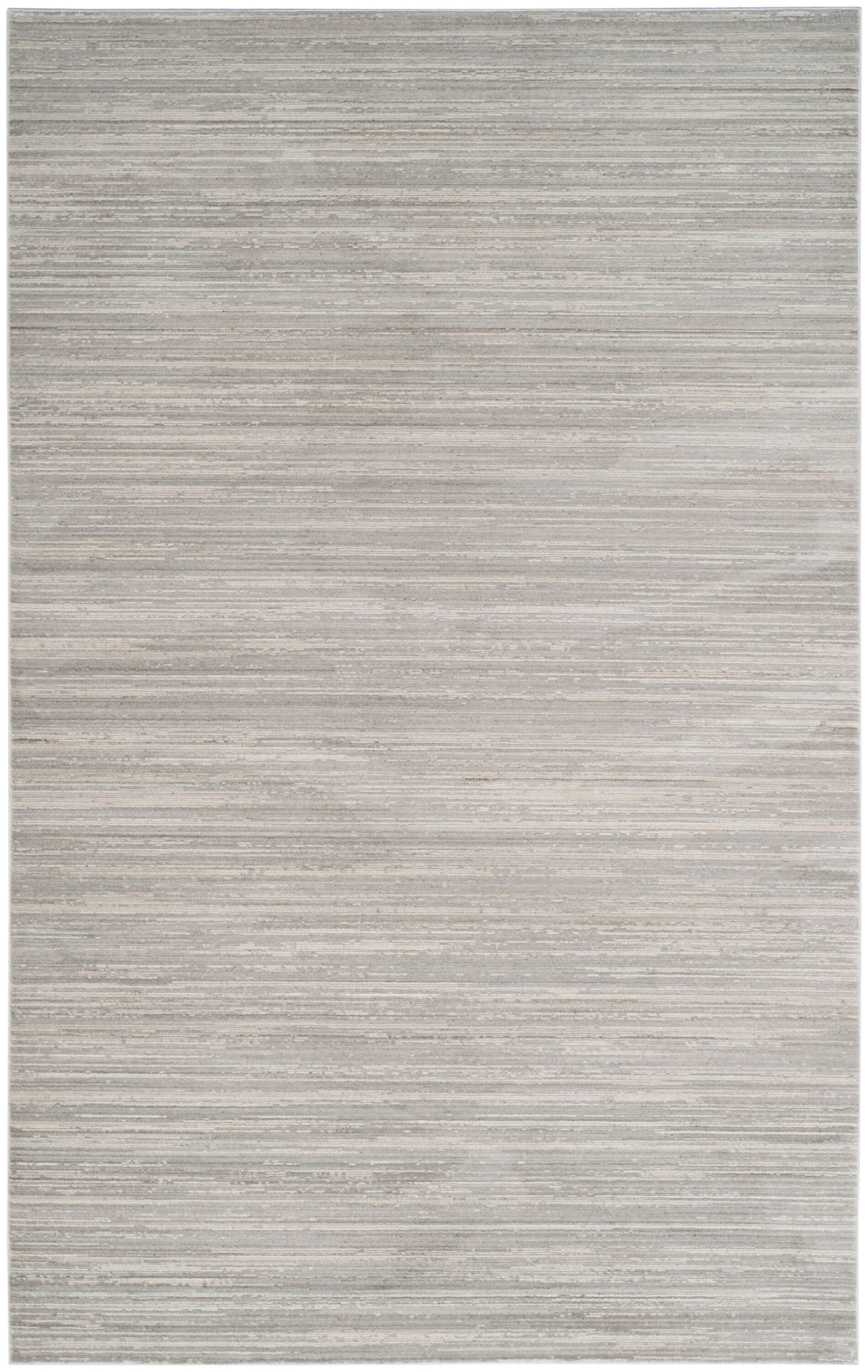 Slate Gray Synthetic Rectangular Area Rug, 5' x 8'