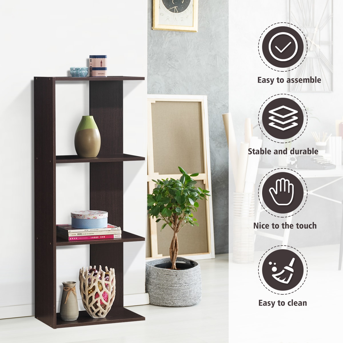 Costway HW63099 bookcases - View #3