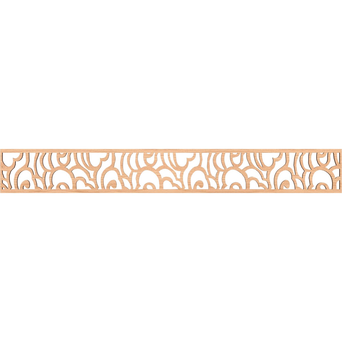 Ekena Millwork MLDA06X46SPFHI Springfield Fretwork Flat Trim 6-in x 3.86-ft Hickory Brown Unfinished 2156556 Pierced Wall Panel Moulding