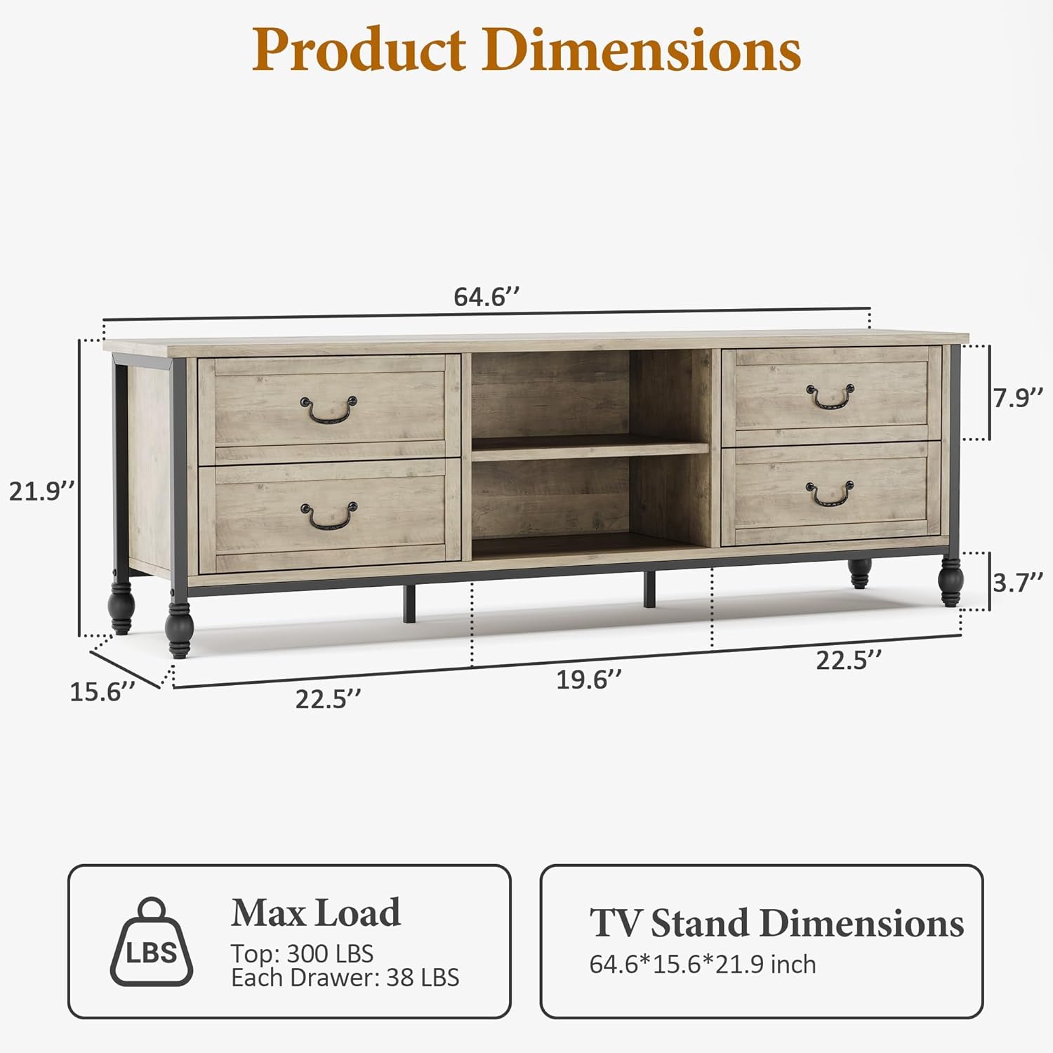 Qeetex LHF-DSG-PHO-15T36NOX Tv-Stands - View #2