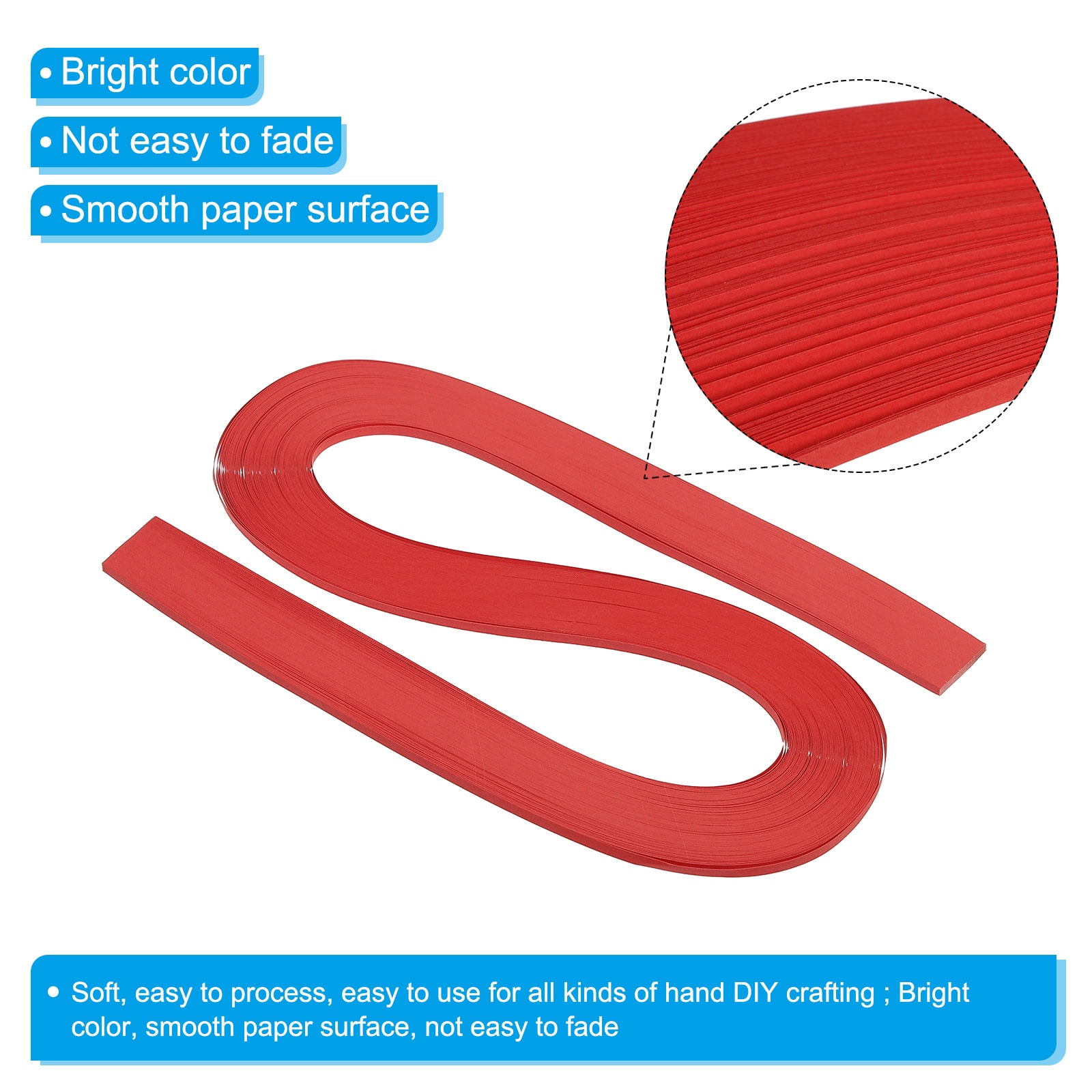 PATIKIL 720pcs Quilling Strips Paper 1/8inch(3mm) 21inch(54cm) Origami ...