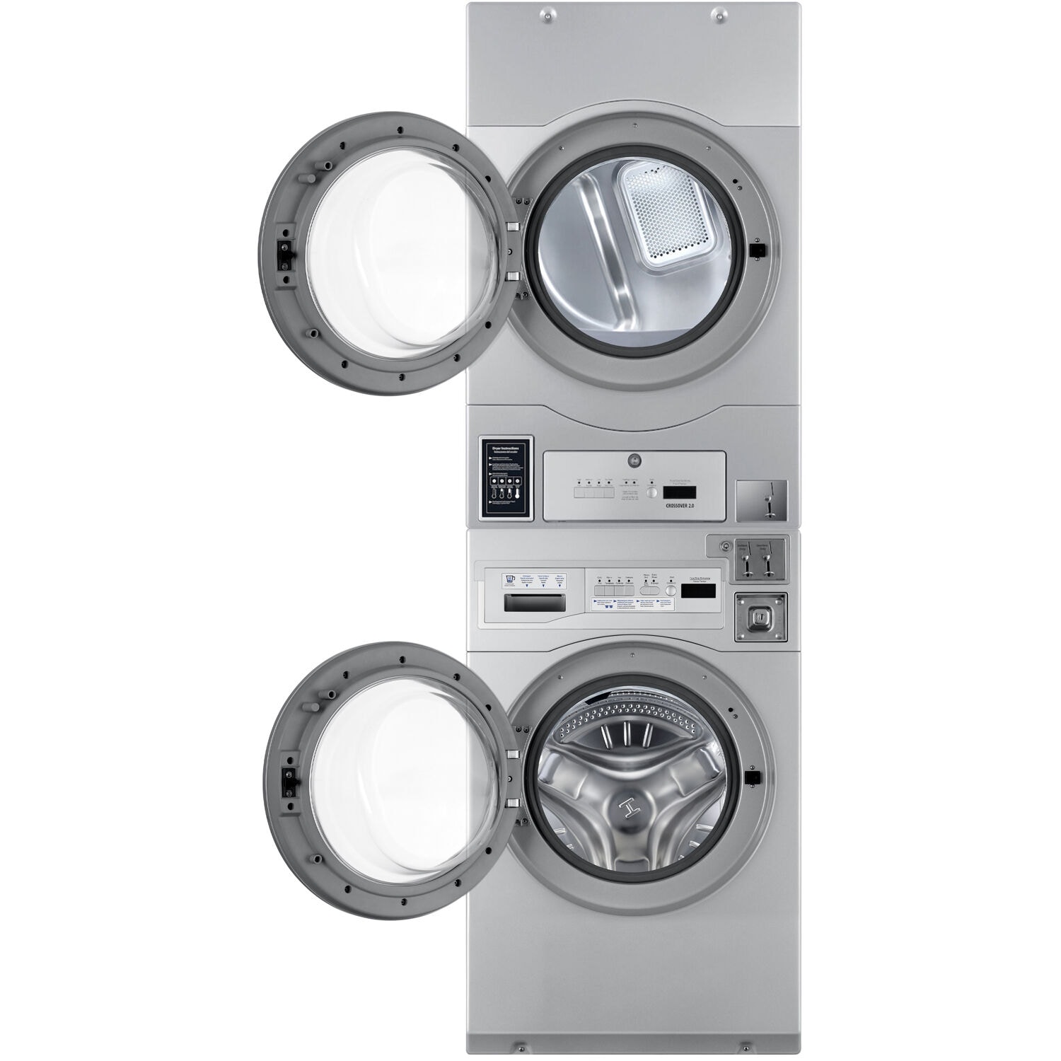 CET9100GQ by Whirlpool - Commercial Electric Stack Washer/Dryer, Non-Vend