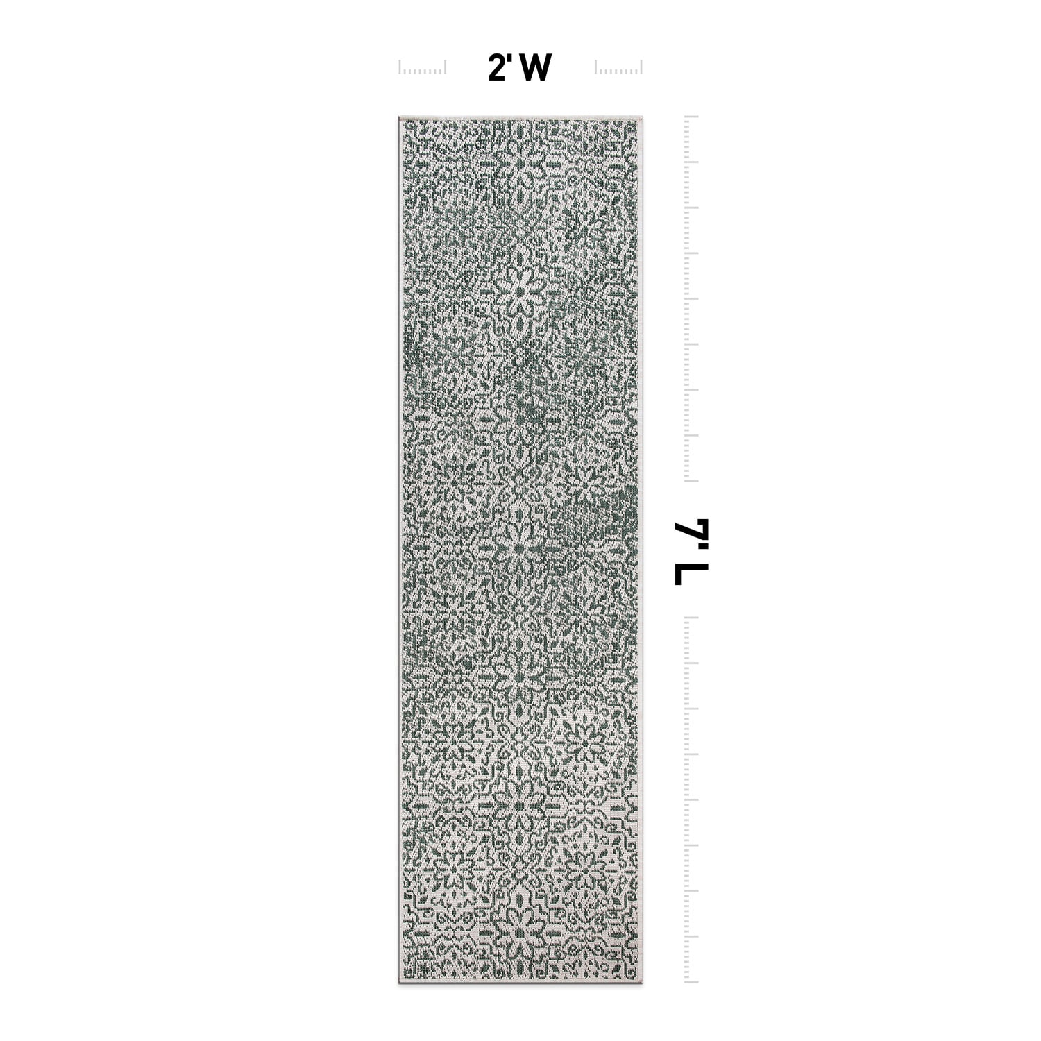 World Rug Gallery 4026GREEN2X7 rugs - View #2