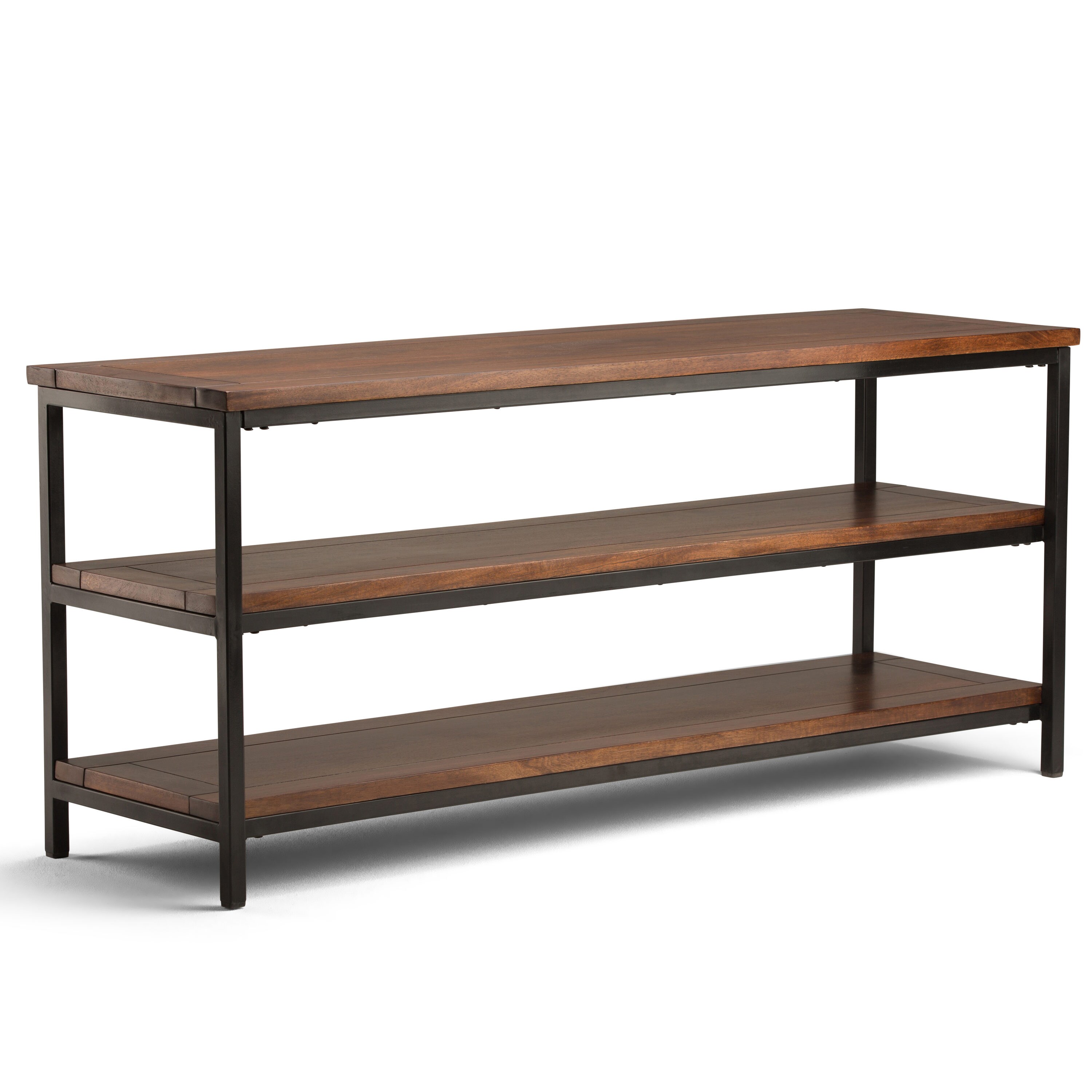 Simpli Home 3AXCSKY-07 Skyler Modern/Contemporary Dark Cognac Brown Tv Stand (Accommodates TVs up to 65-in)