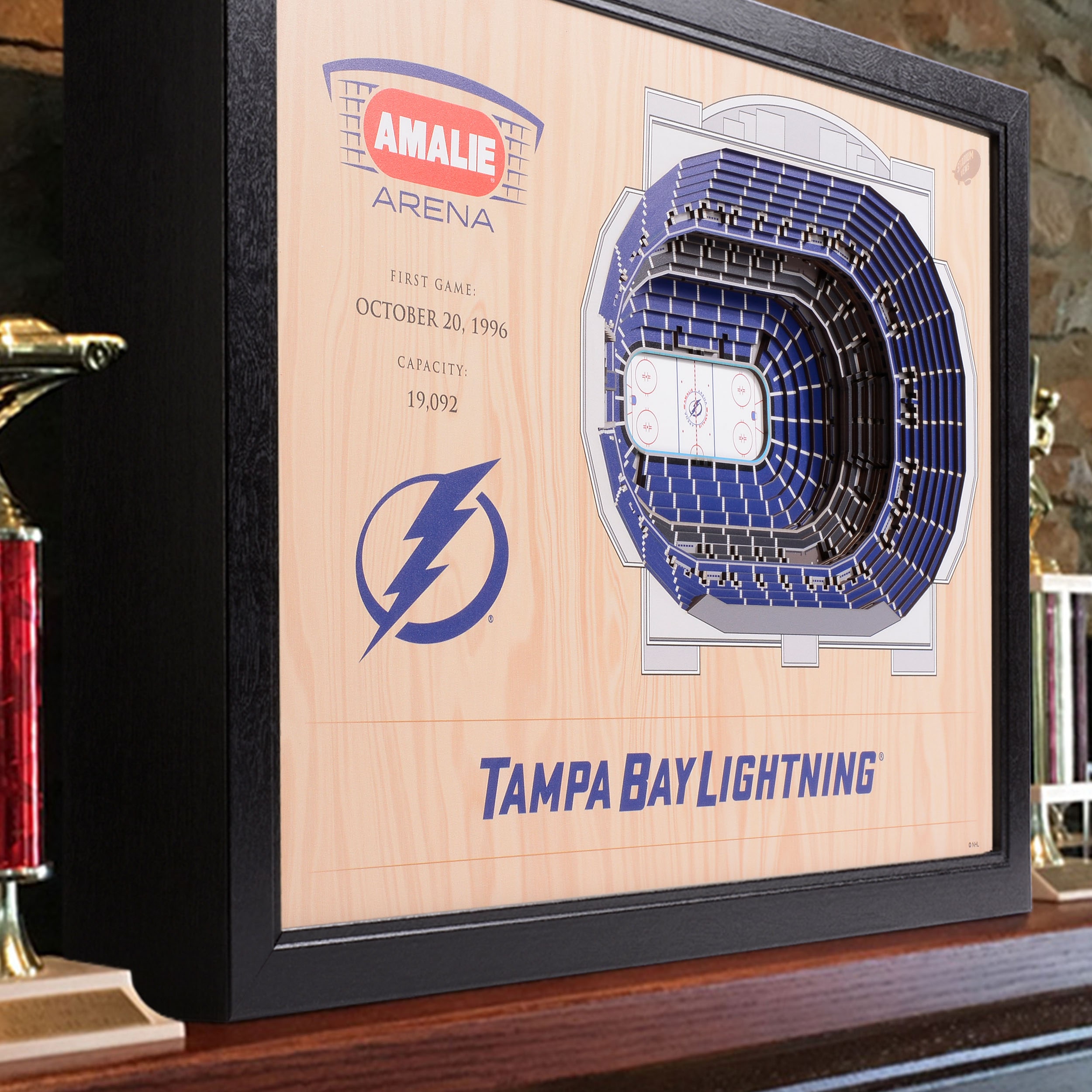 YouTheFan NHL Tampa Bay Lightning 3D StadiumView Picture Frame