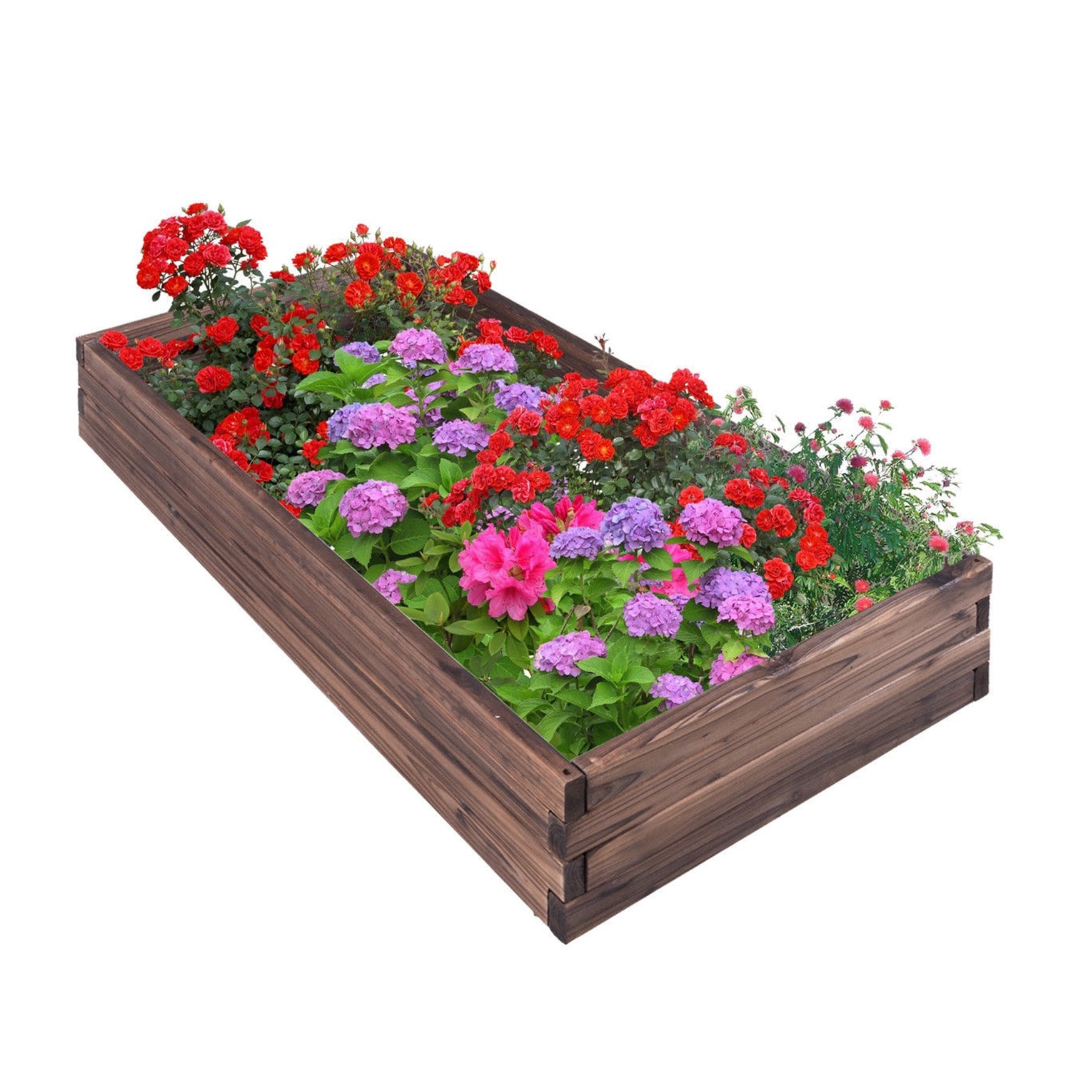 AHIOU HOME ZAAHD-HIC5HAGB 5.9-cu ft 24-in W x 47-in L x 9-in H Wooden Wood Raised Garden Bed