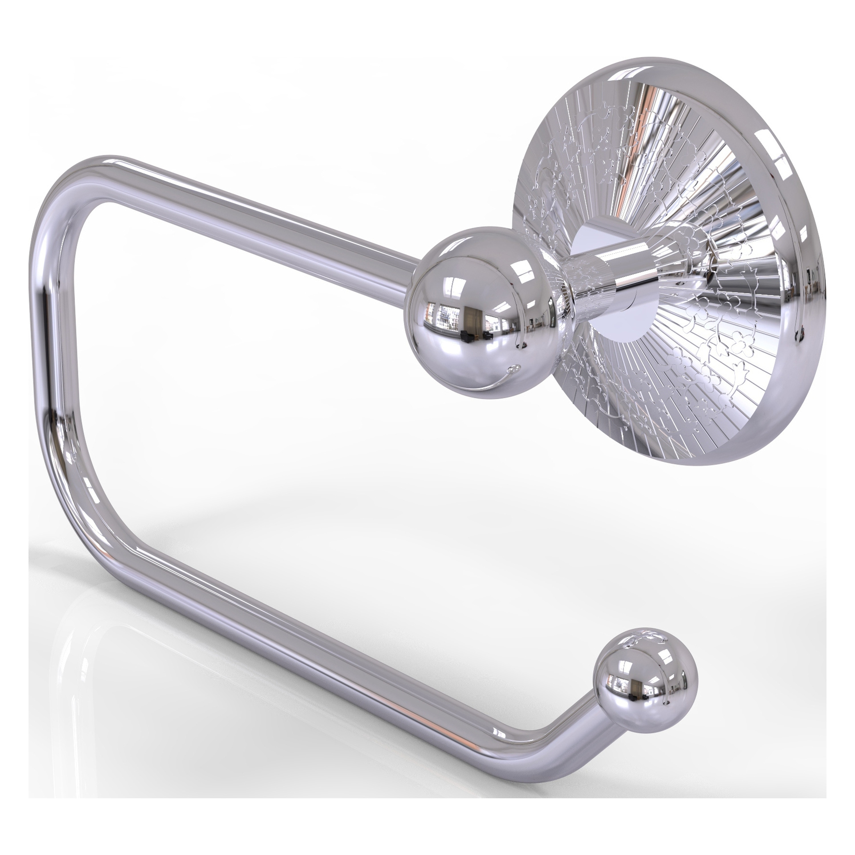 Allied Brass PMC-24E-PC Prestige Monte Carlo Polished Chrome Wall mount Single post Toilet Paper Holder 1 -Rolls with Storage