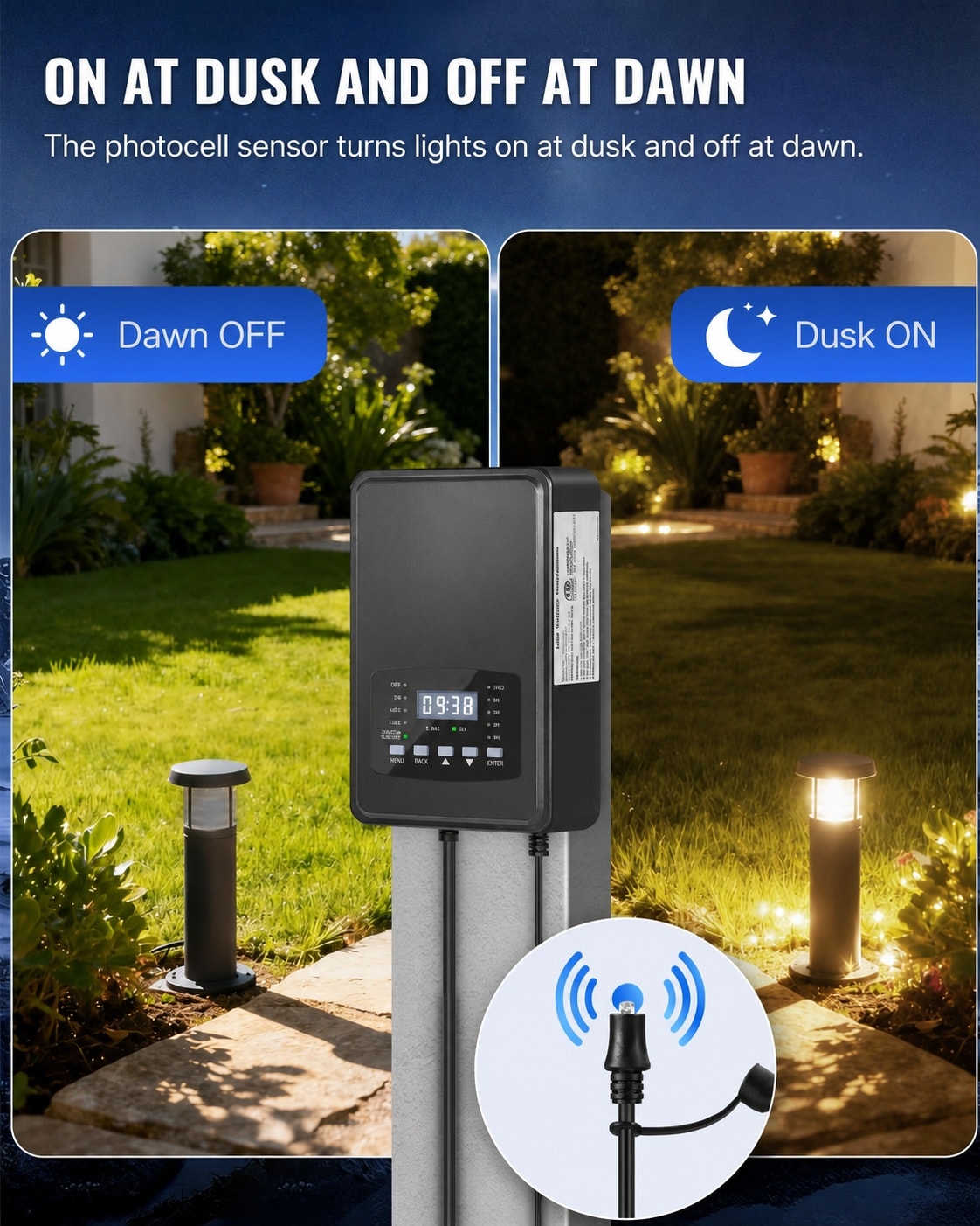Adrinfly 500W Low Voltage Landscape Transformer Outdoor Weatherproof ...