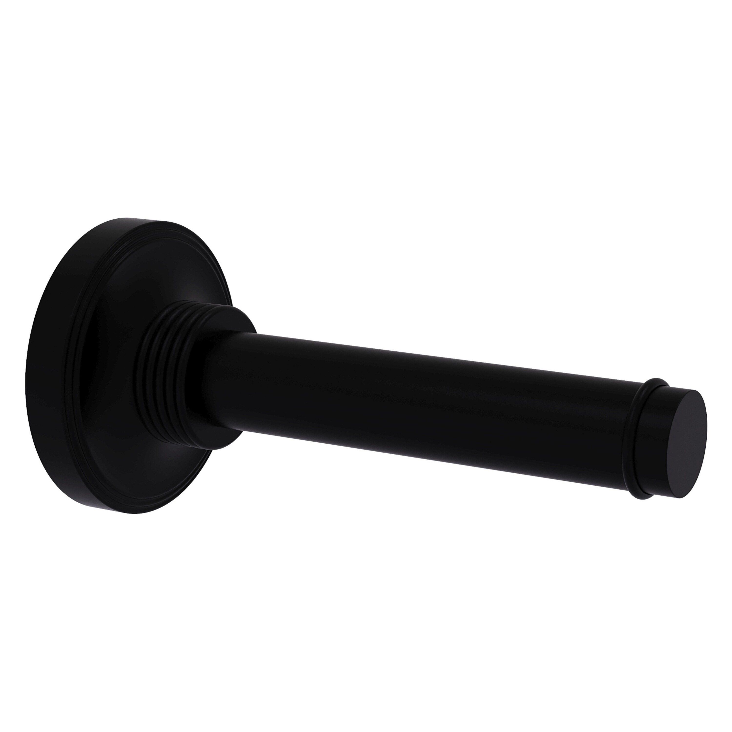 Allied Brass PR-24-1-BKM Prestige Regal Matte Black Wall mount Single post Toilet Paper Holder 1 -Rolls with Storage