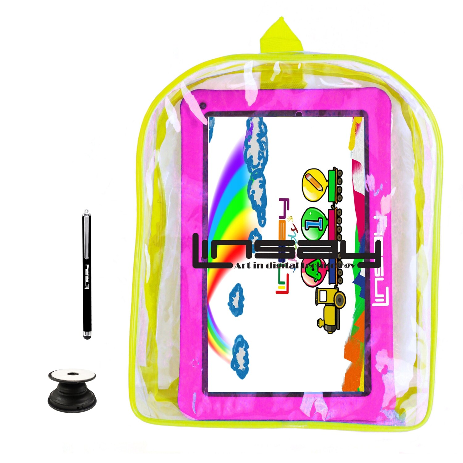 LINSAY F10IPKBPP 10.1-in 128 Android 13 Bluetooth Wi-Fi Tablet with Case Included and Pen Included