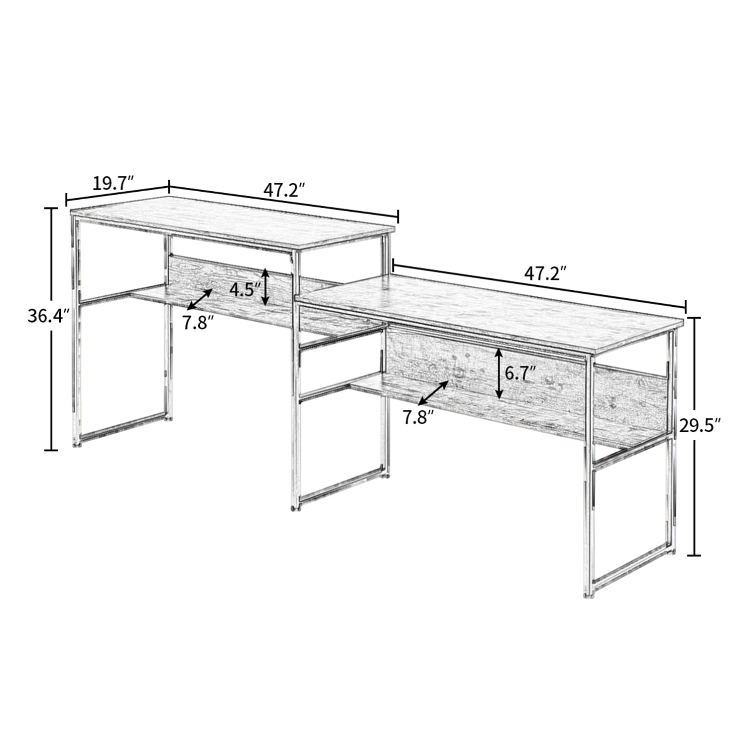 Mondawe OR-W630PA-LF desks - View #6