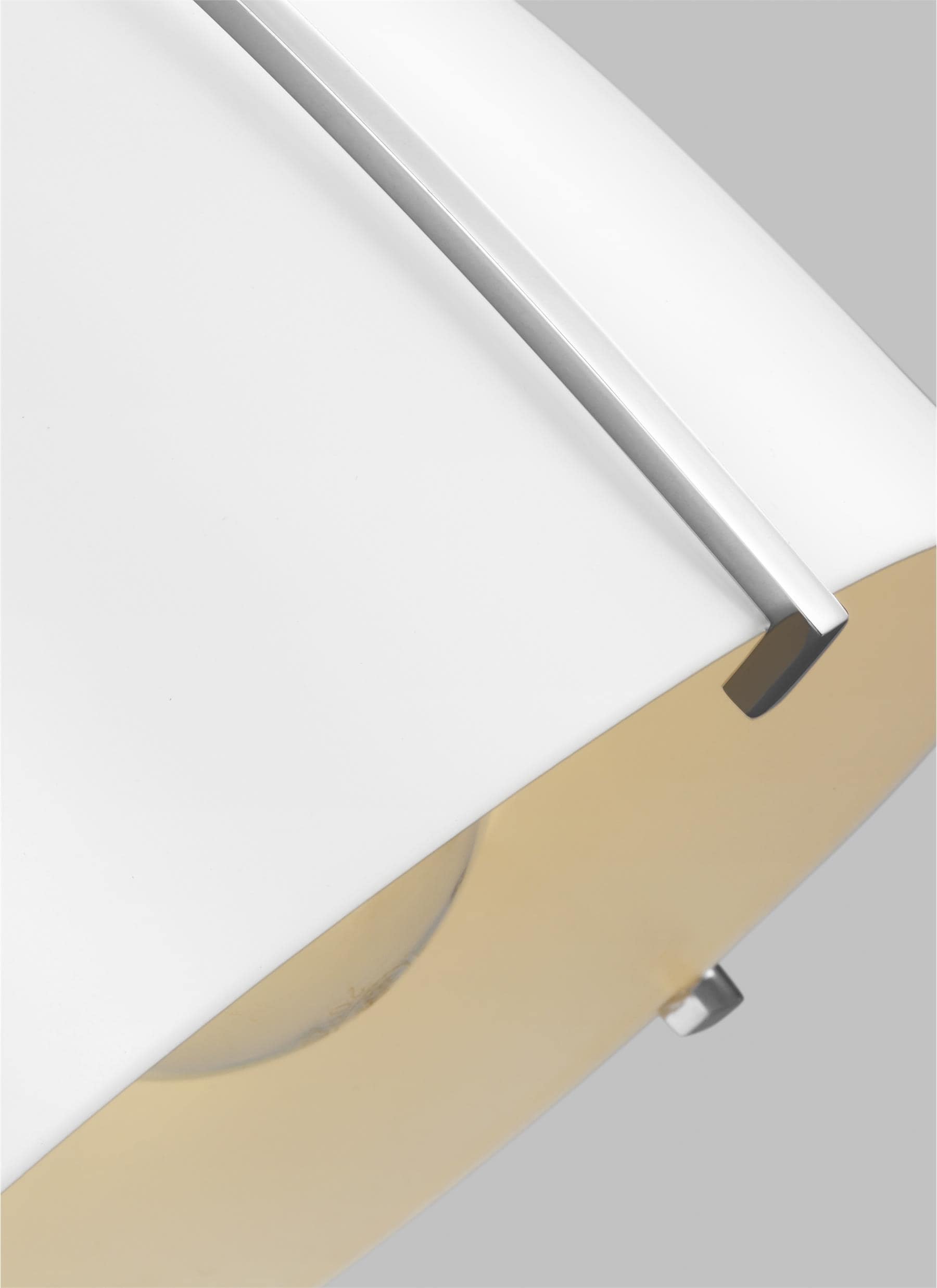 Chrome and Matte White Steel Single Bath Sconce