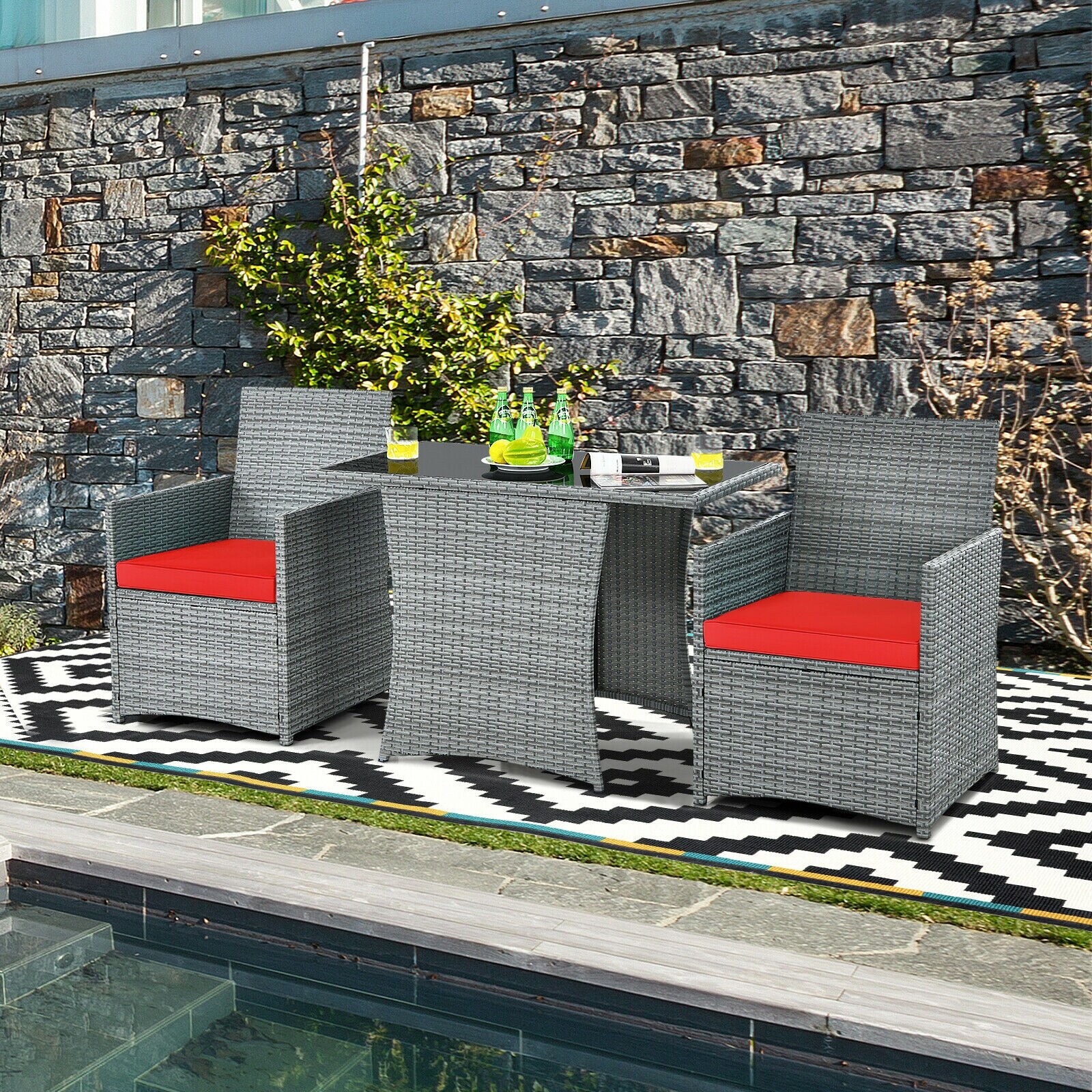 Slickblue D-CO-ER77186WH Patio-Conversation-Sets - View #2