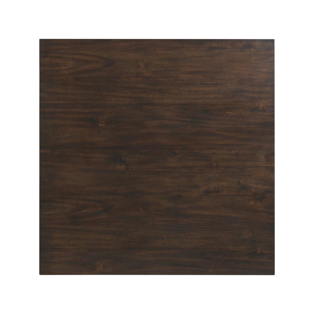 Reid Dark Walnut 5-Piece Counter Height Dining Set with Faux Leather Chairs