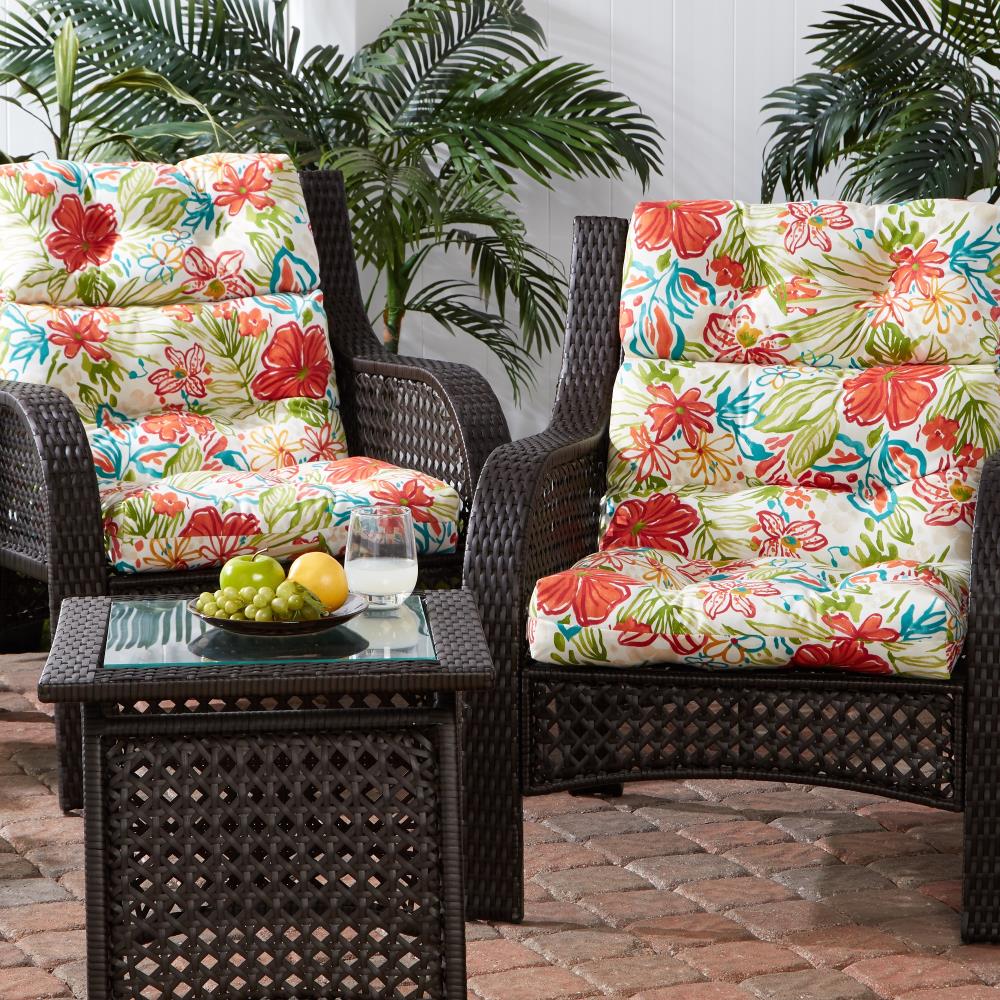 Greendale Home Fashions 20-in x 22-in 2-Piece Breeze High Back Patio ...