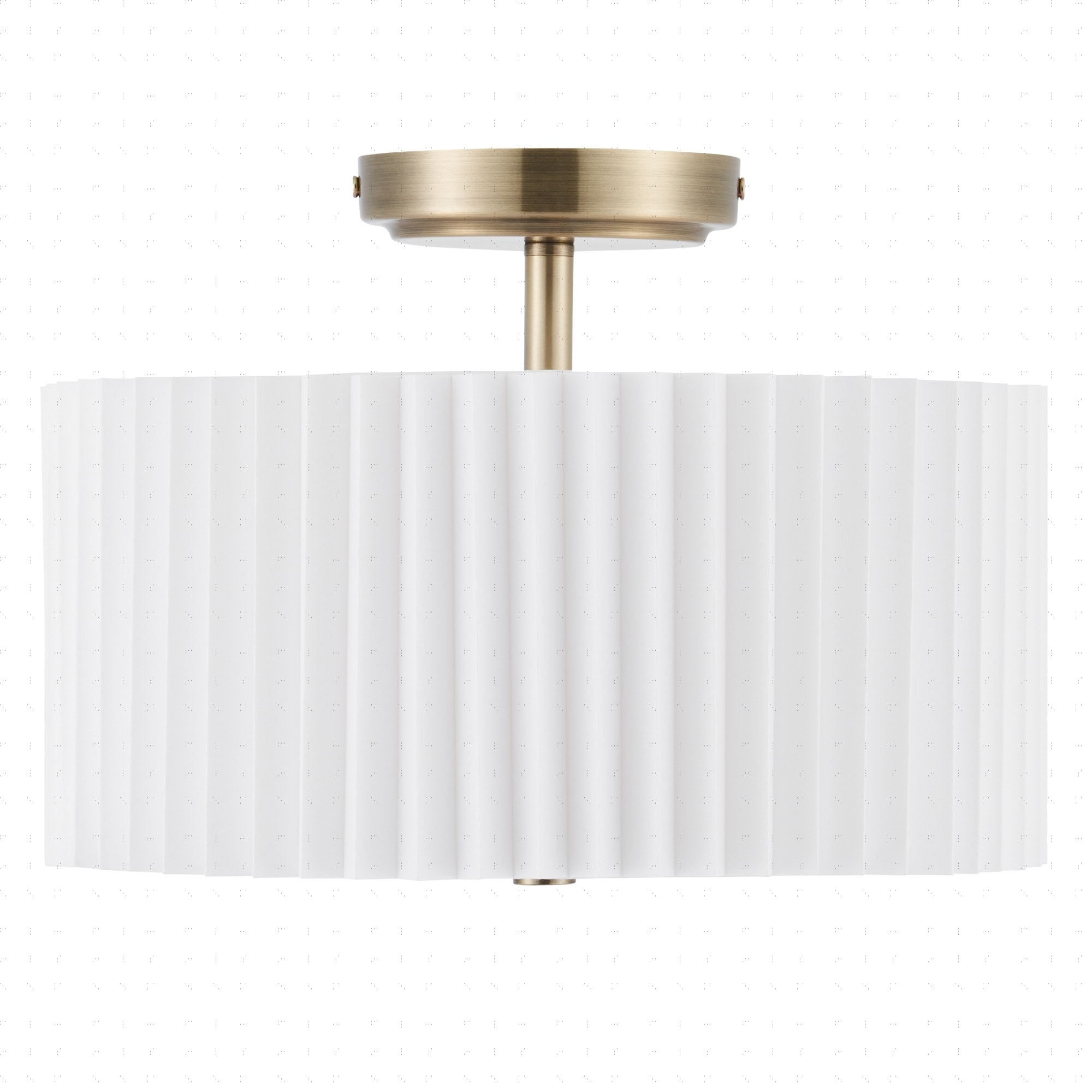 CO-Z HCF-0314-BE 2 -Light 12.2-in Gold Semi Flush Mount Light