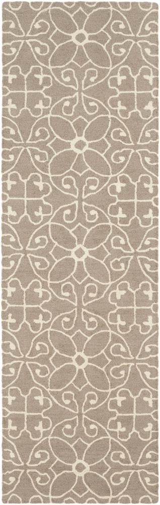 Surya SCT1012-258 Scott 2 x 8 (ft) Hooked Wool Taupe Rectangular Indoor Trellis Runner rug