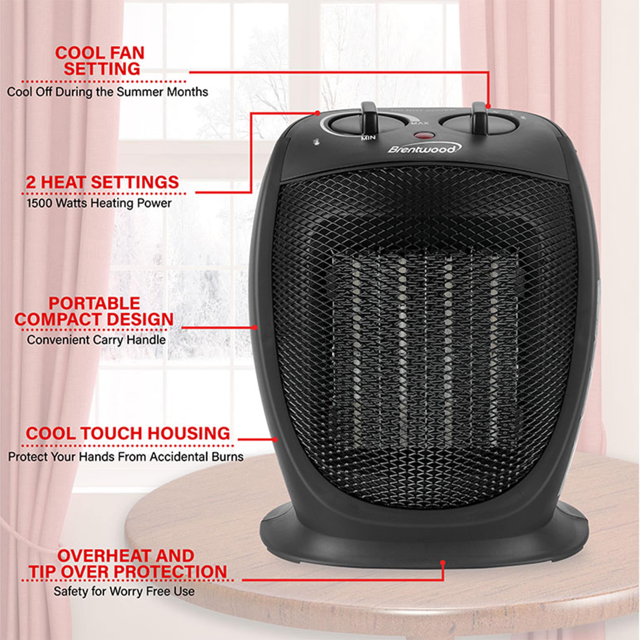 Black & Decker 9 1500W Personal Ceramic Heater w/ Safety Tip-over