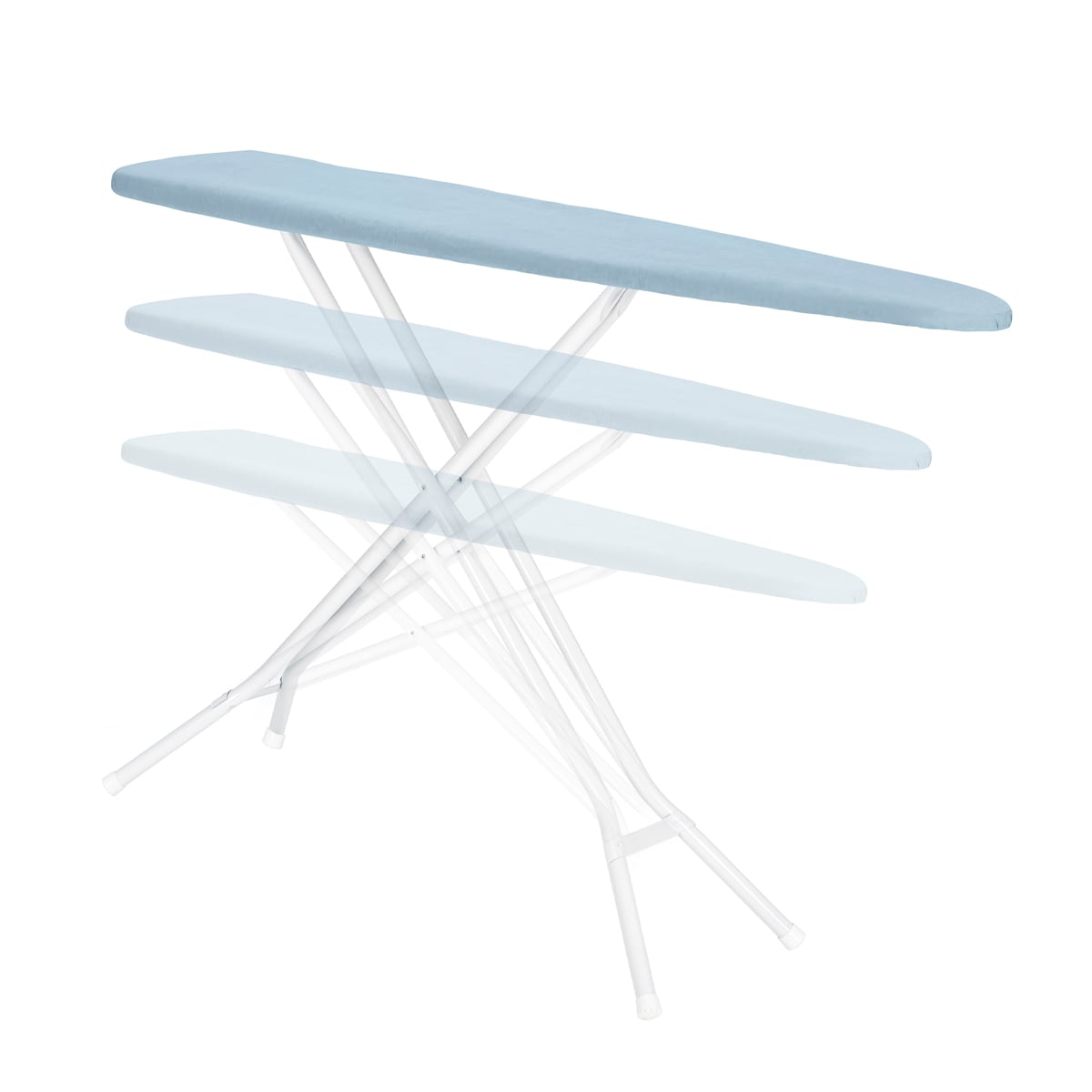 Homz Products Blue Freestanding Folding Ironing Board (54-in x 14-in x  40.5-in) at